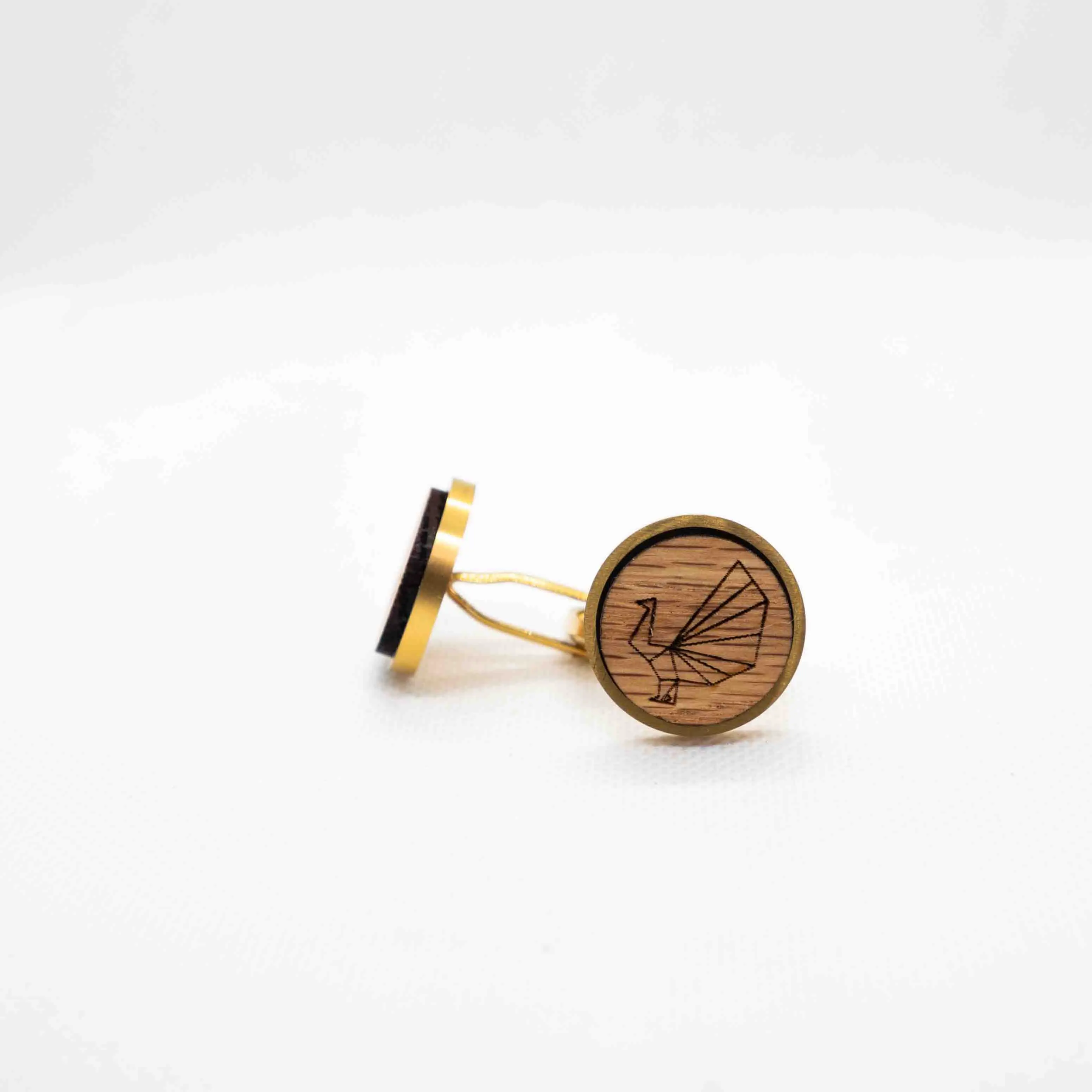 Peacock Origami Cufflinks