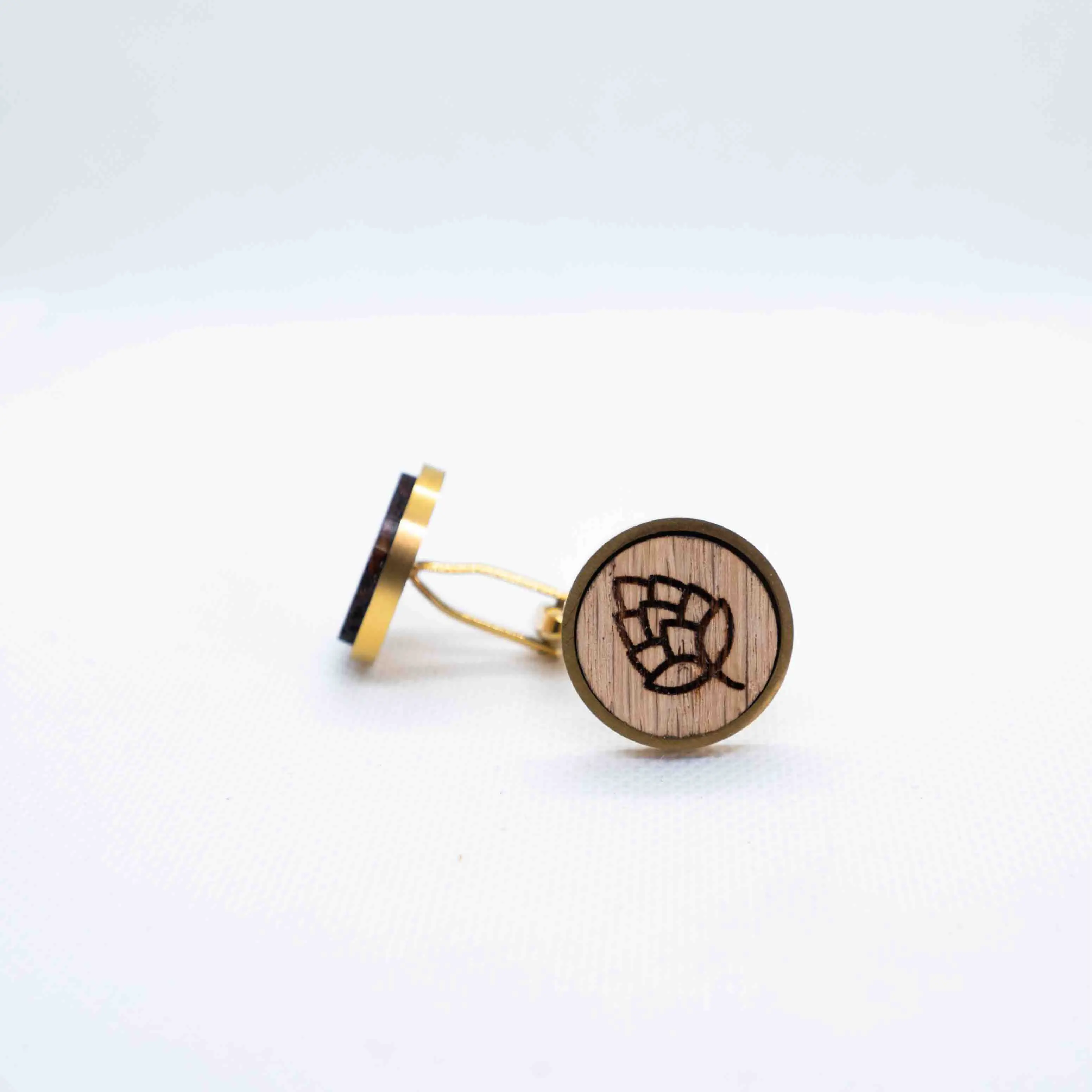 Hops Wooden Cufflinks
