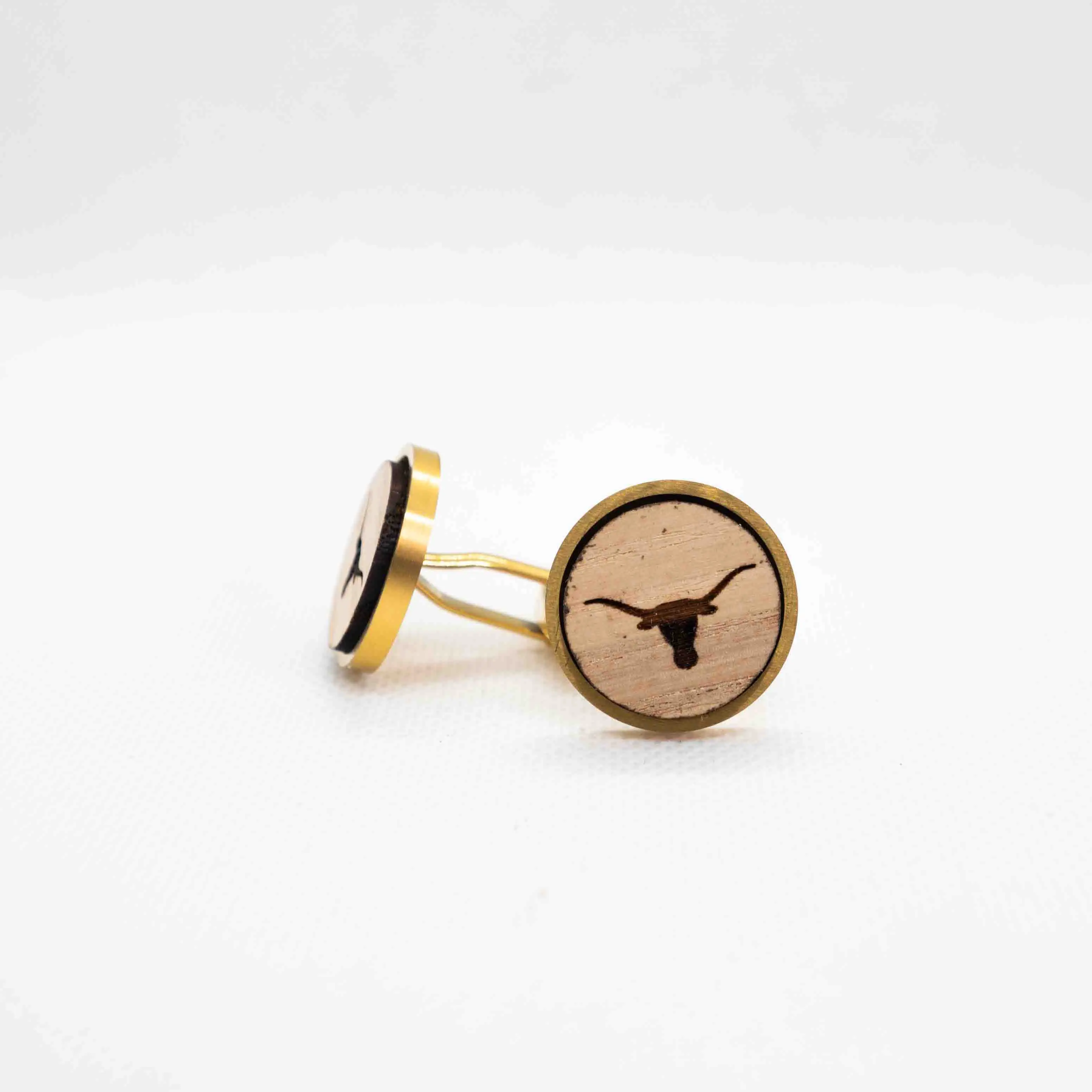 Bull Horn Wooden Cufflinks