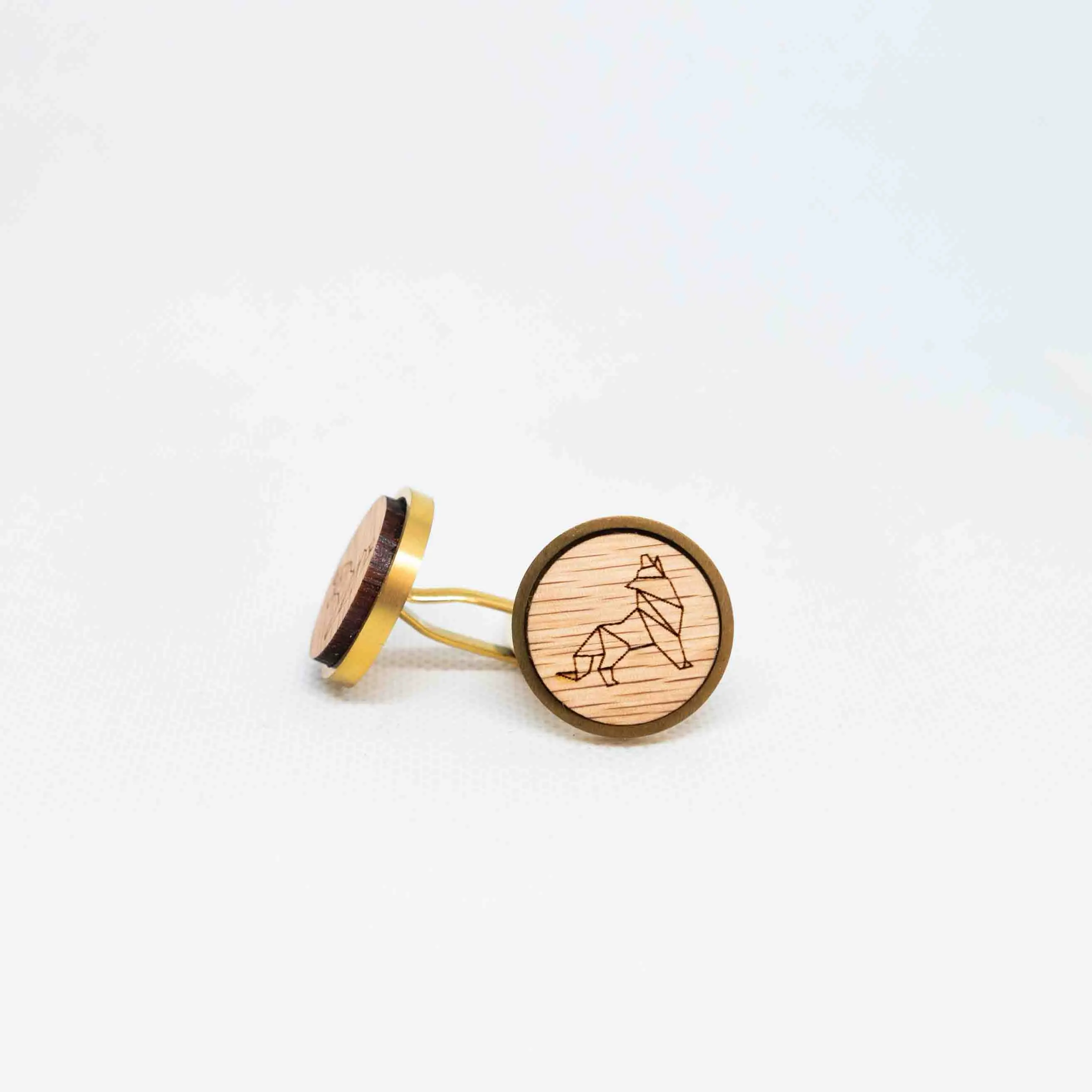 Wolf Origami Cufflinks