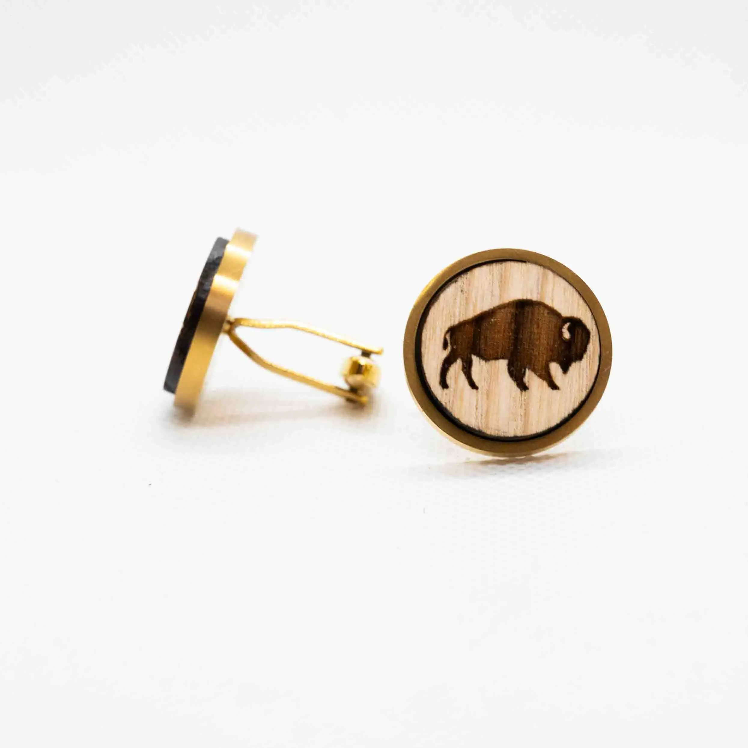 American  Buffalo Wooden Cufflinks