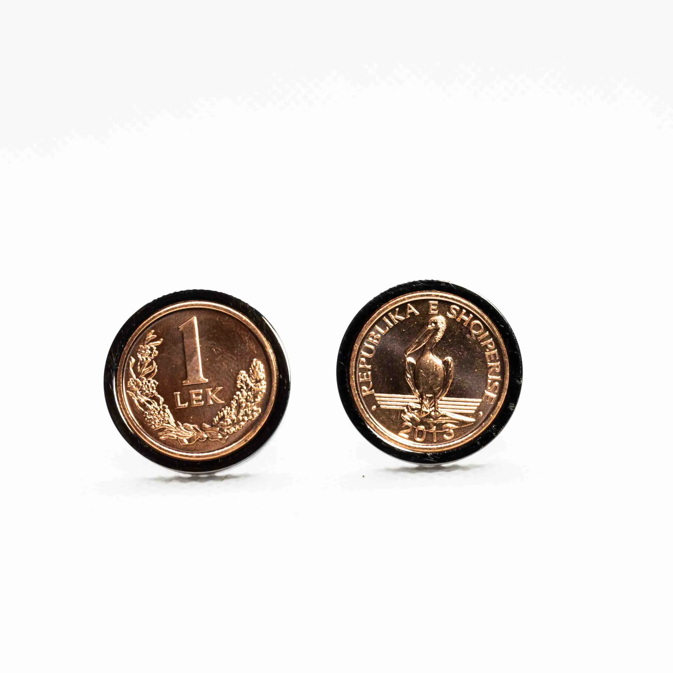 Albania 1 Lek Coin Cufflink