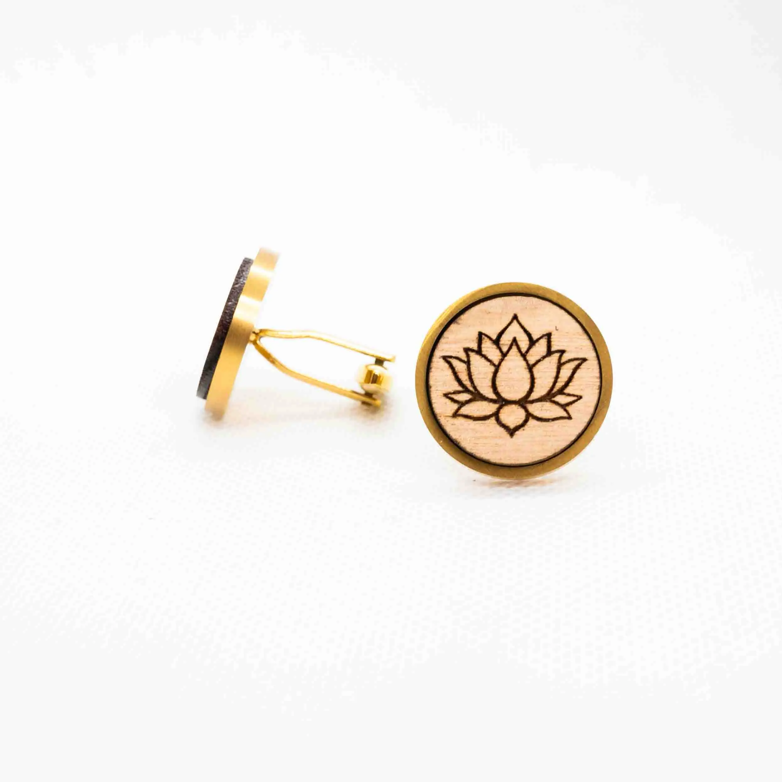 Lotus Nelumbo nucifera II Cufflinks