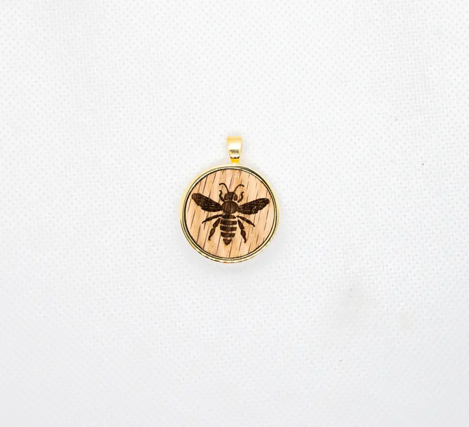 Bumble Bee Wood Pendant