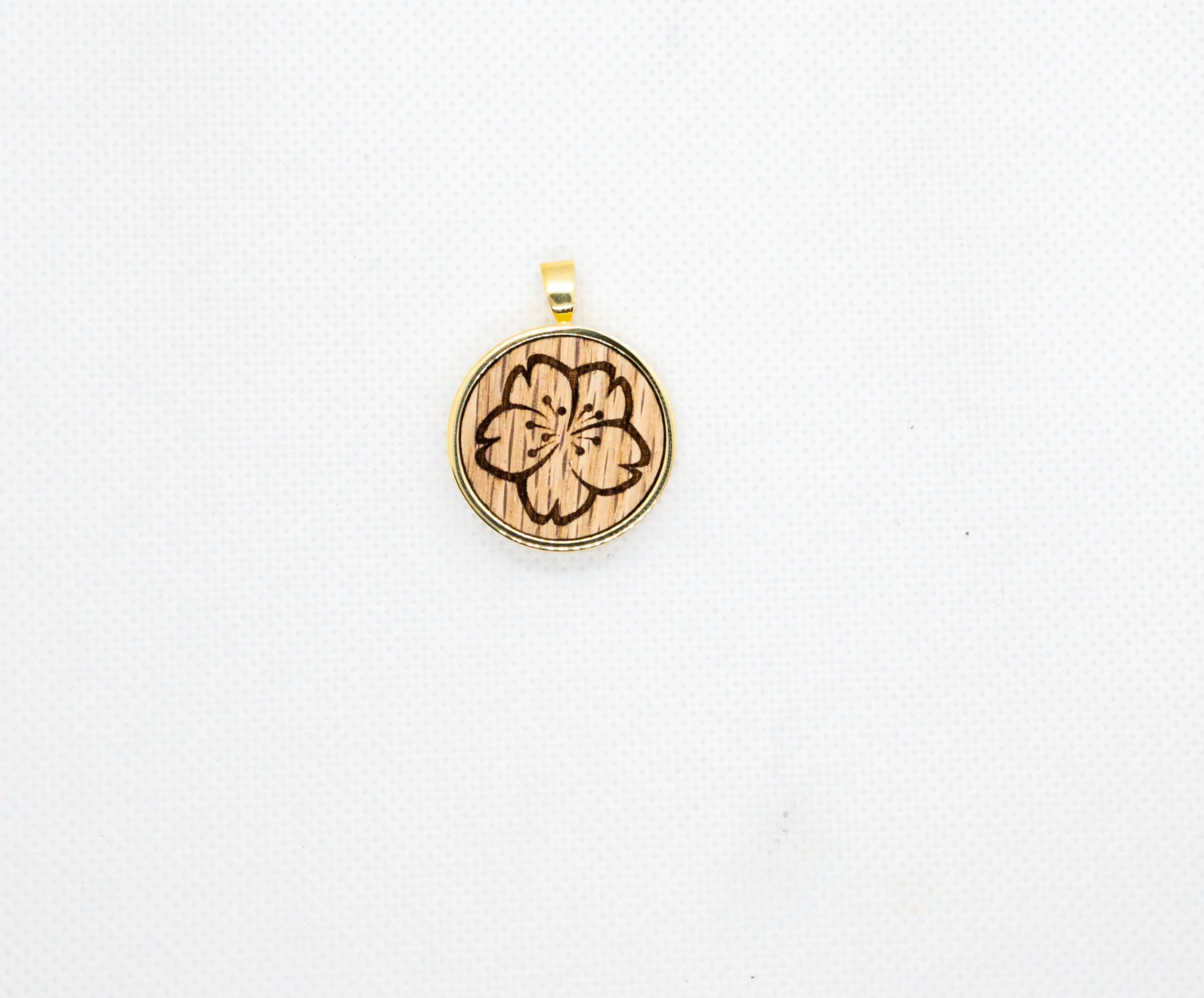 Sakura Cherry Blossom Wood Pendant