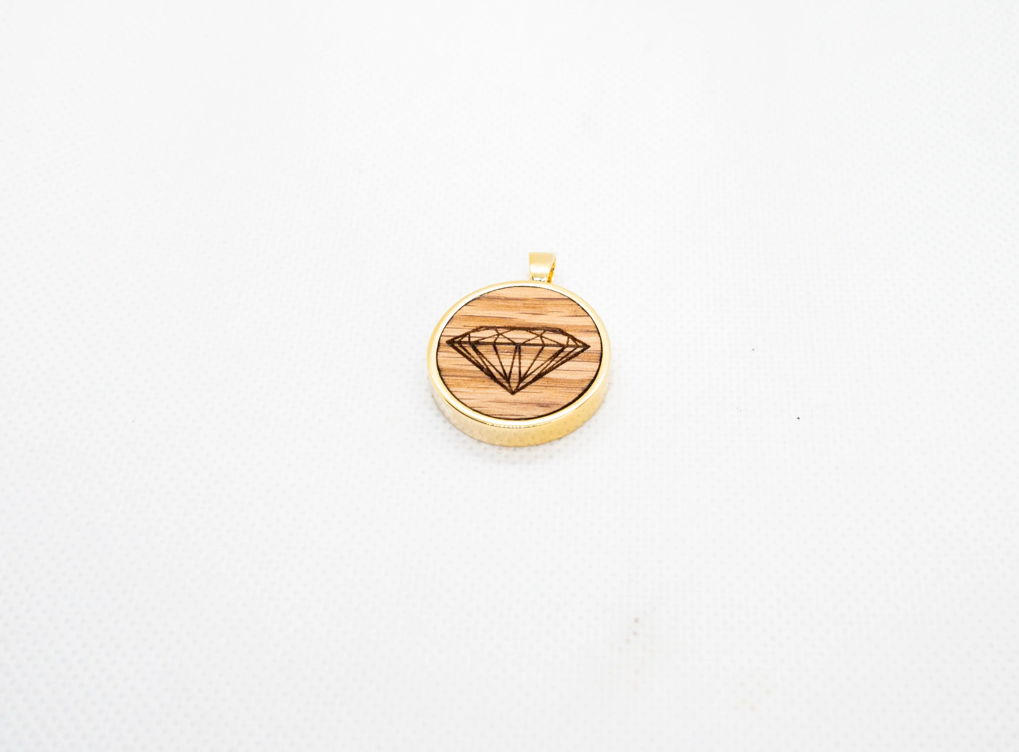 Diamond Wood Pendant