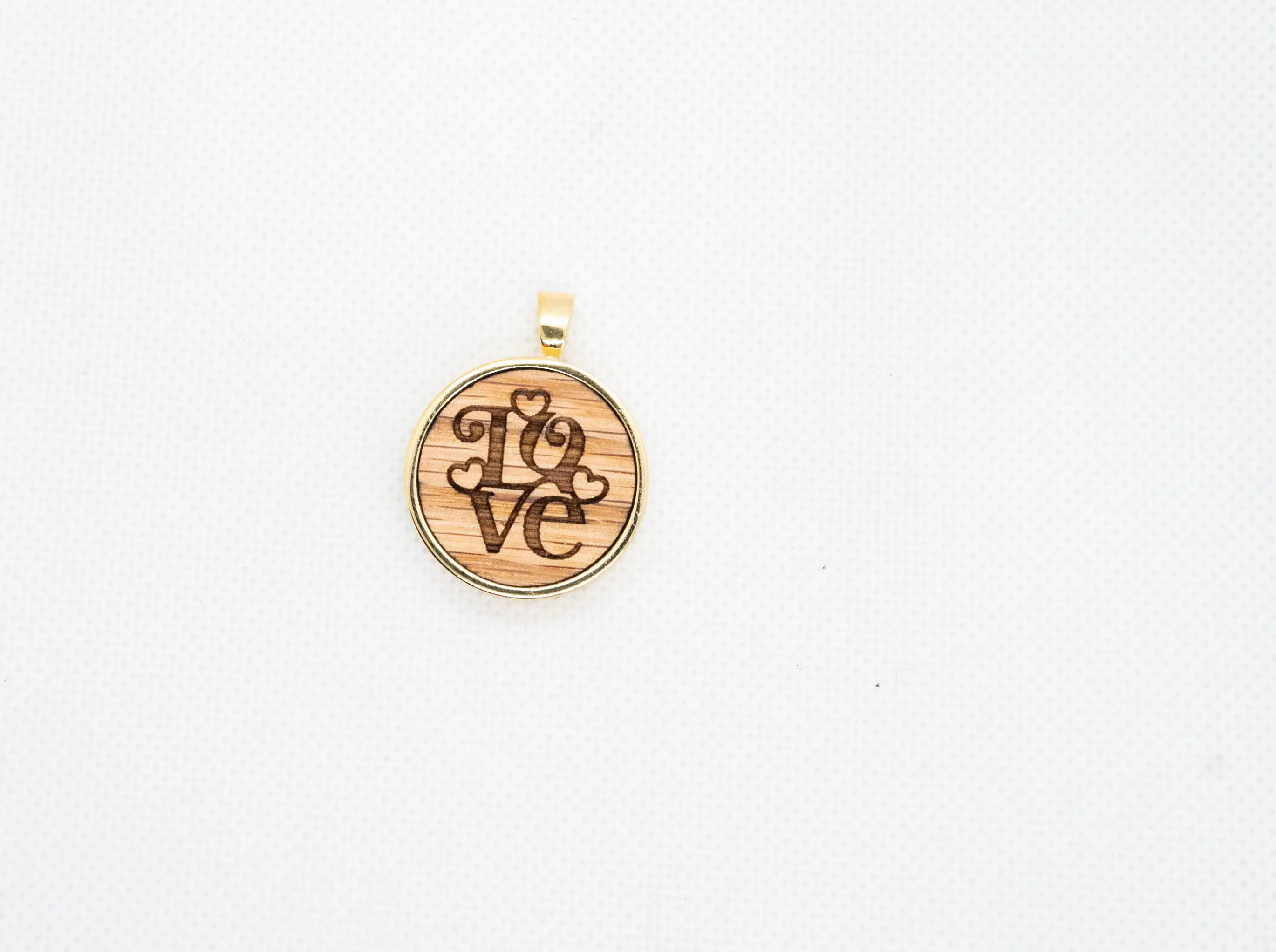 LOVE Wood Pendant