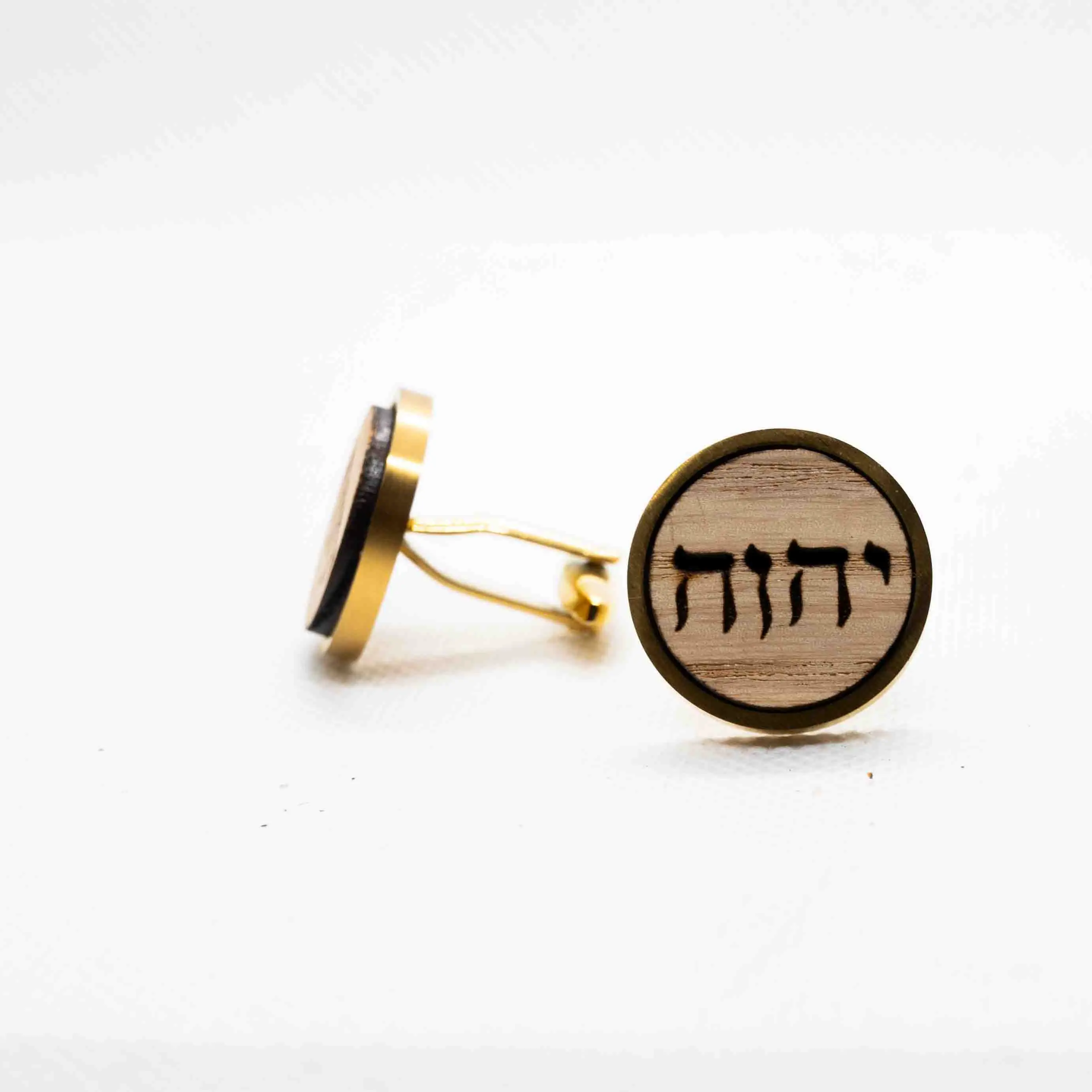 Tetragrammaton Wooden Cufflinks