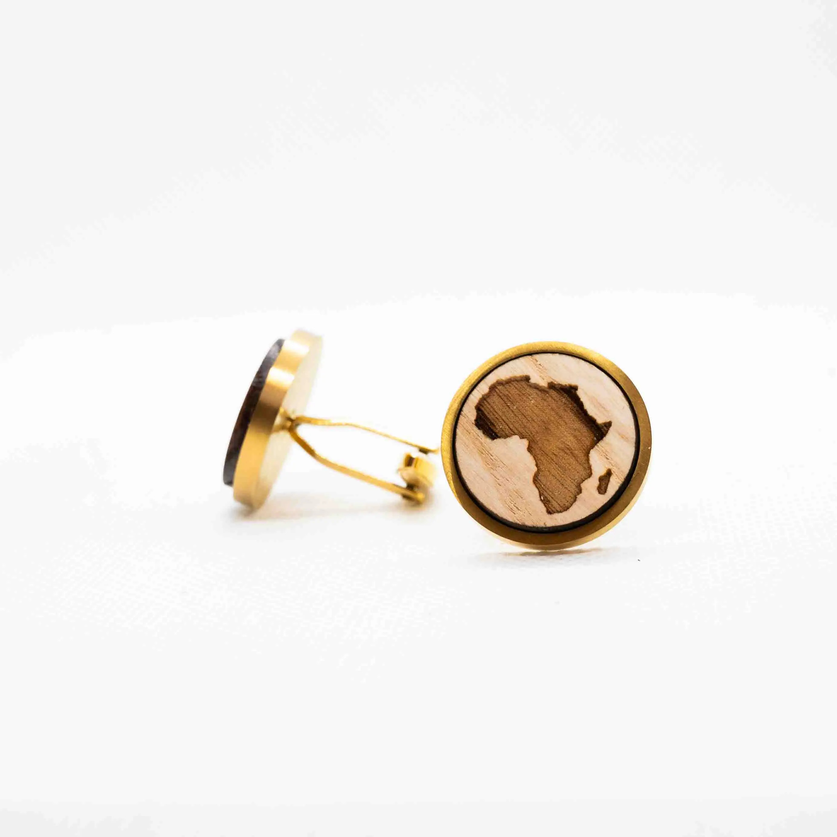 Africa outline Wooden Cufflinks
