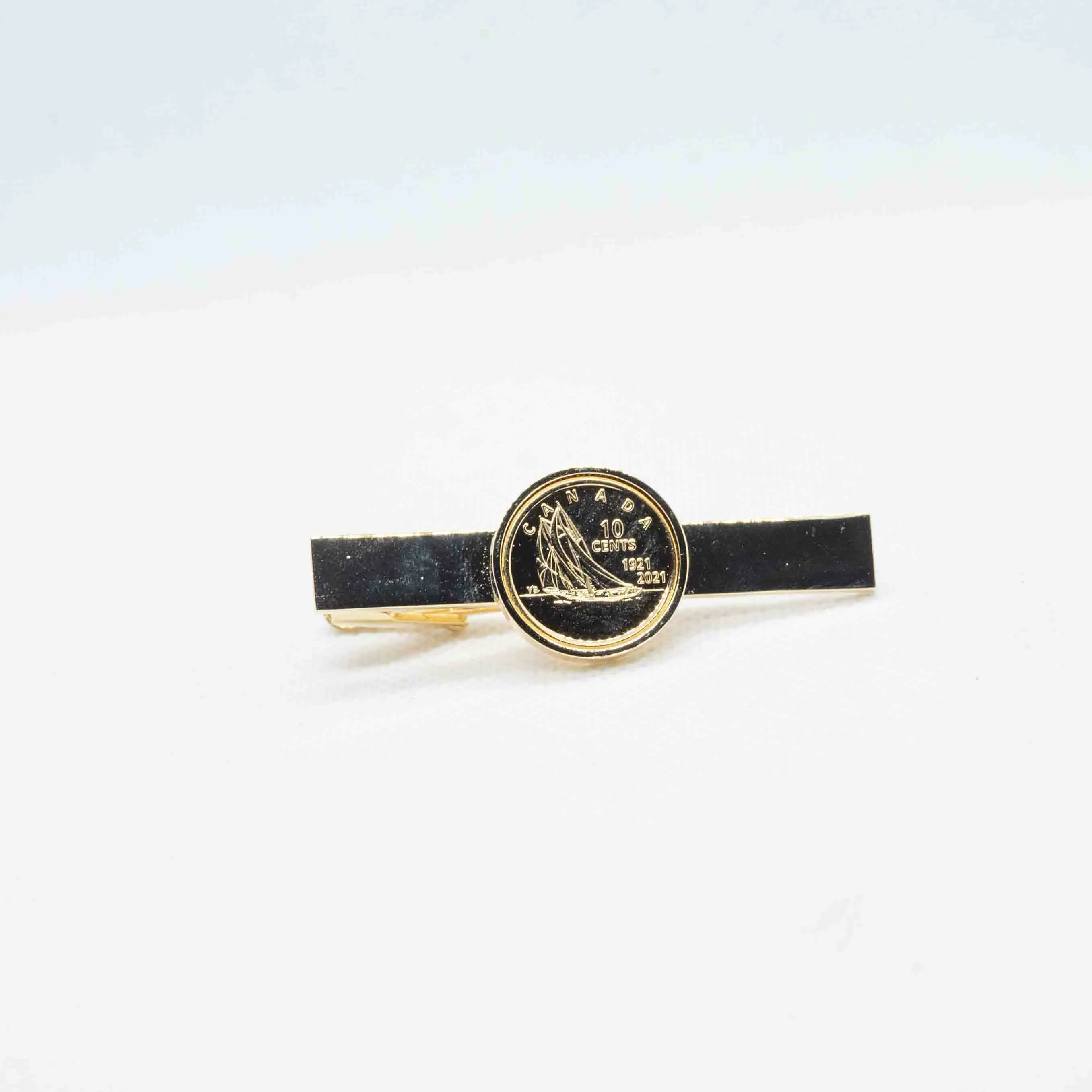 Canada 10 Cent  24K Gold Plated Tie Clips