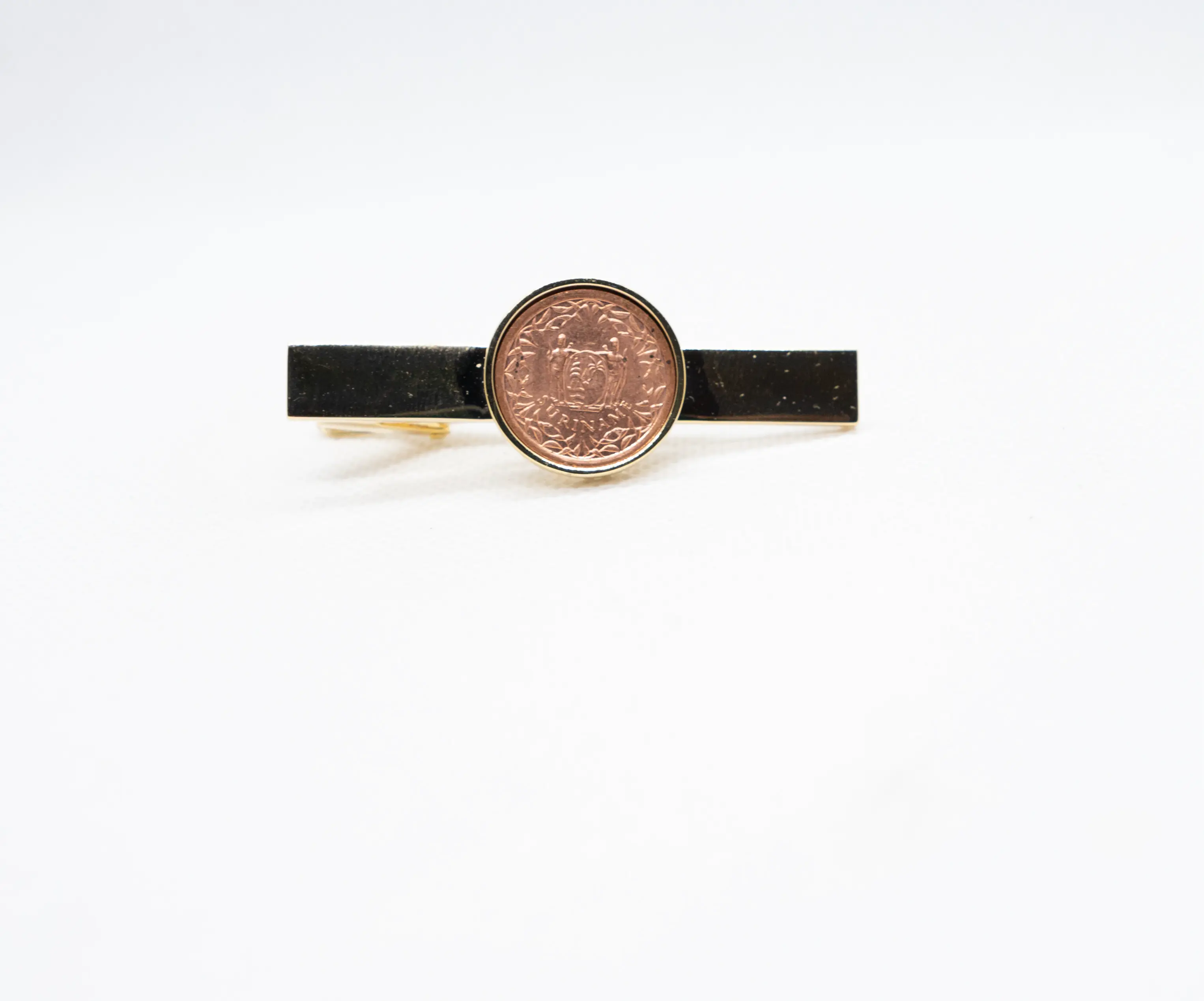 Suriname 1 Cent Coin Tie Clips