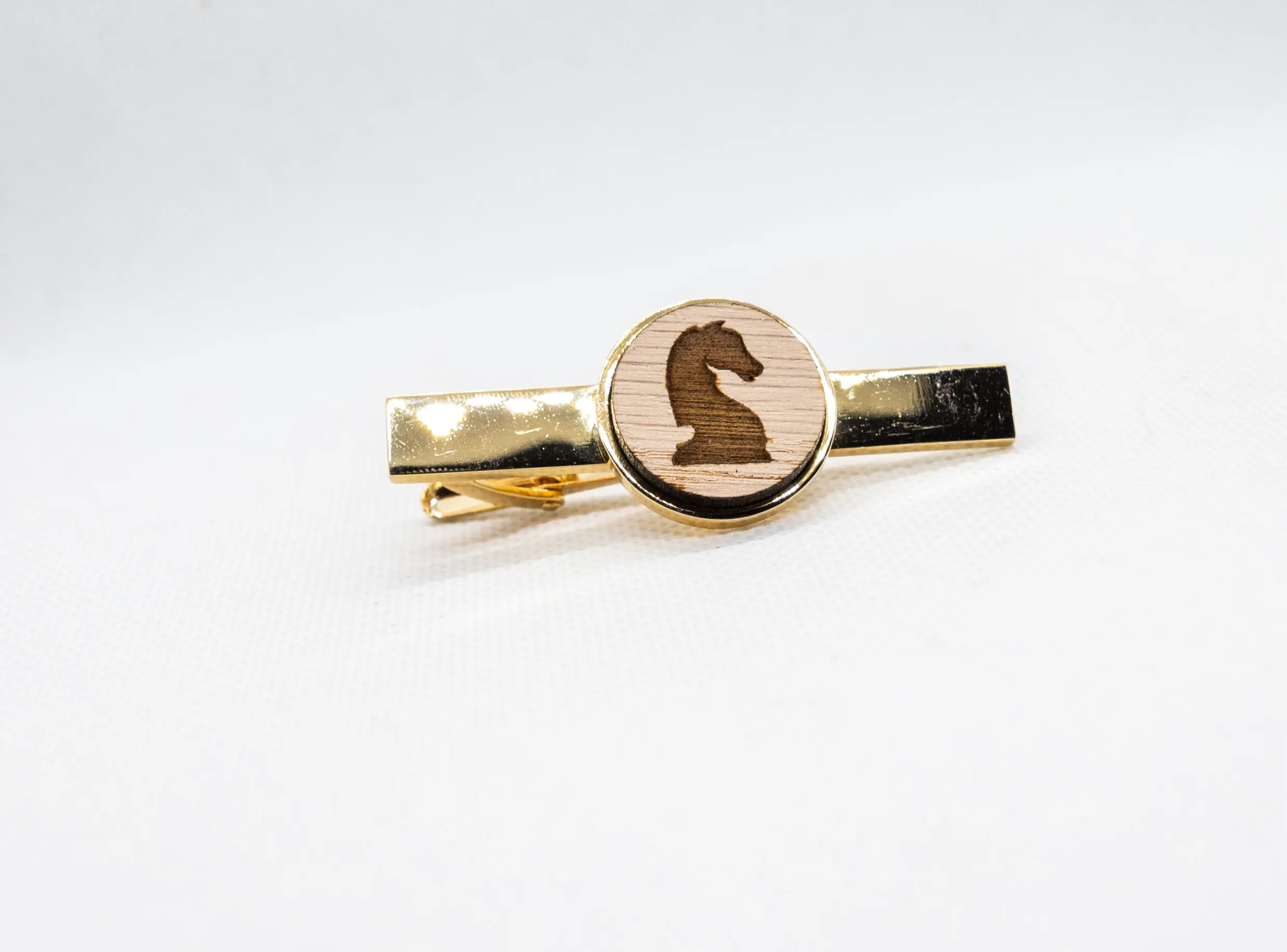 Chess Knight Wooden Tie Clips