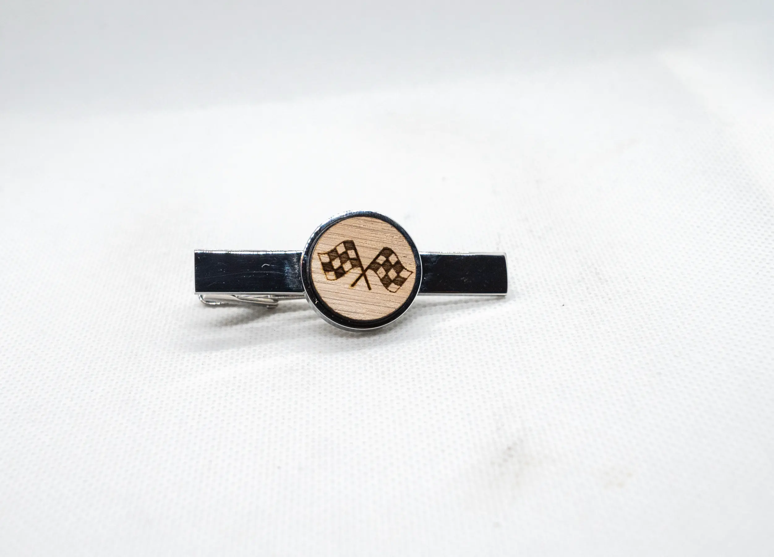 Checkered Flag Tie Clips