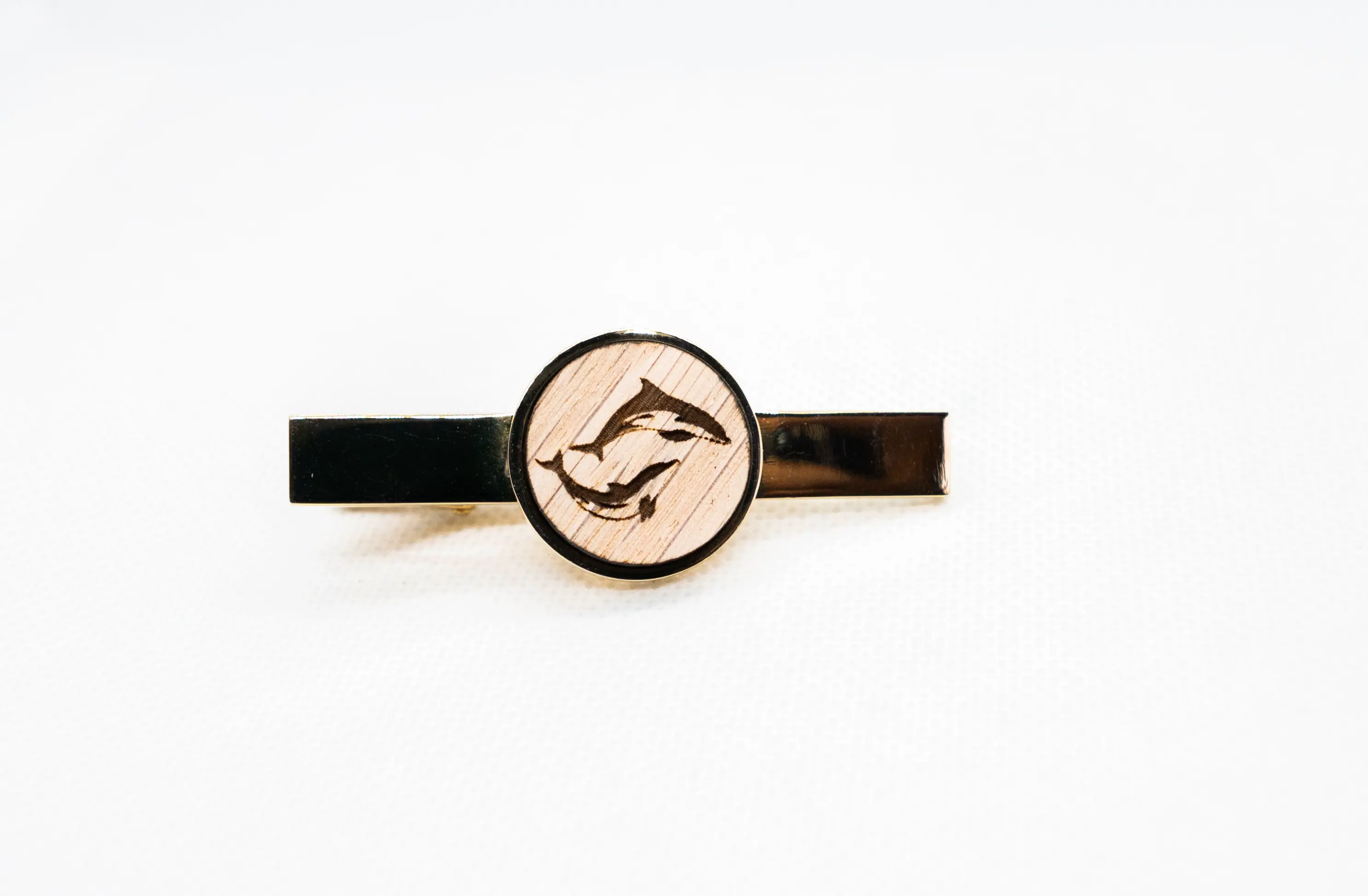Two Dolphin Tie Clips