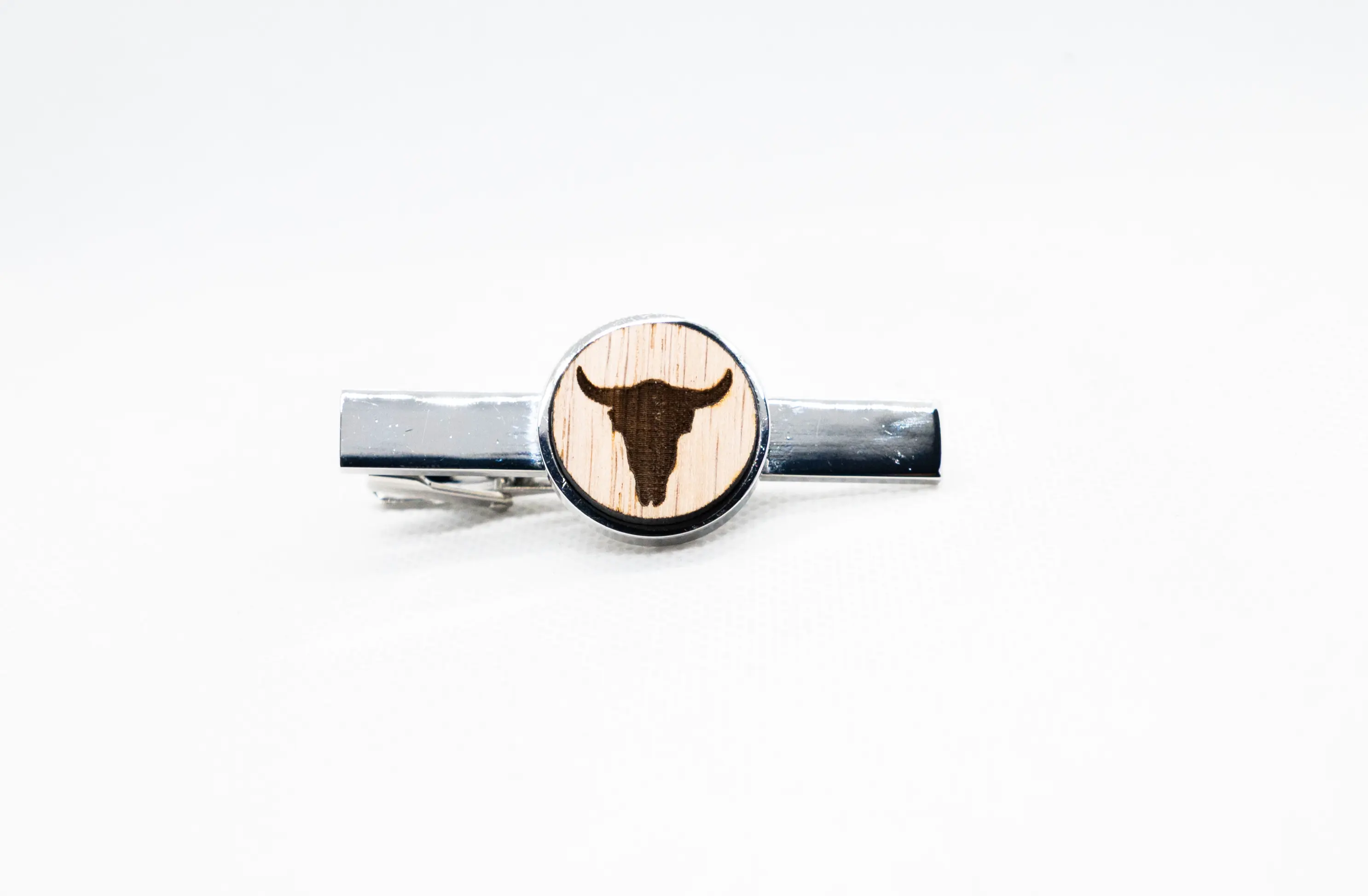 Bull skull Tie Clips