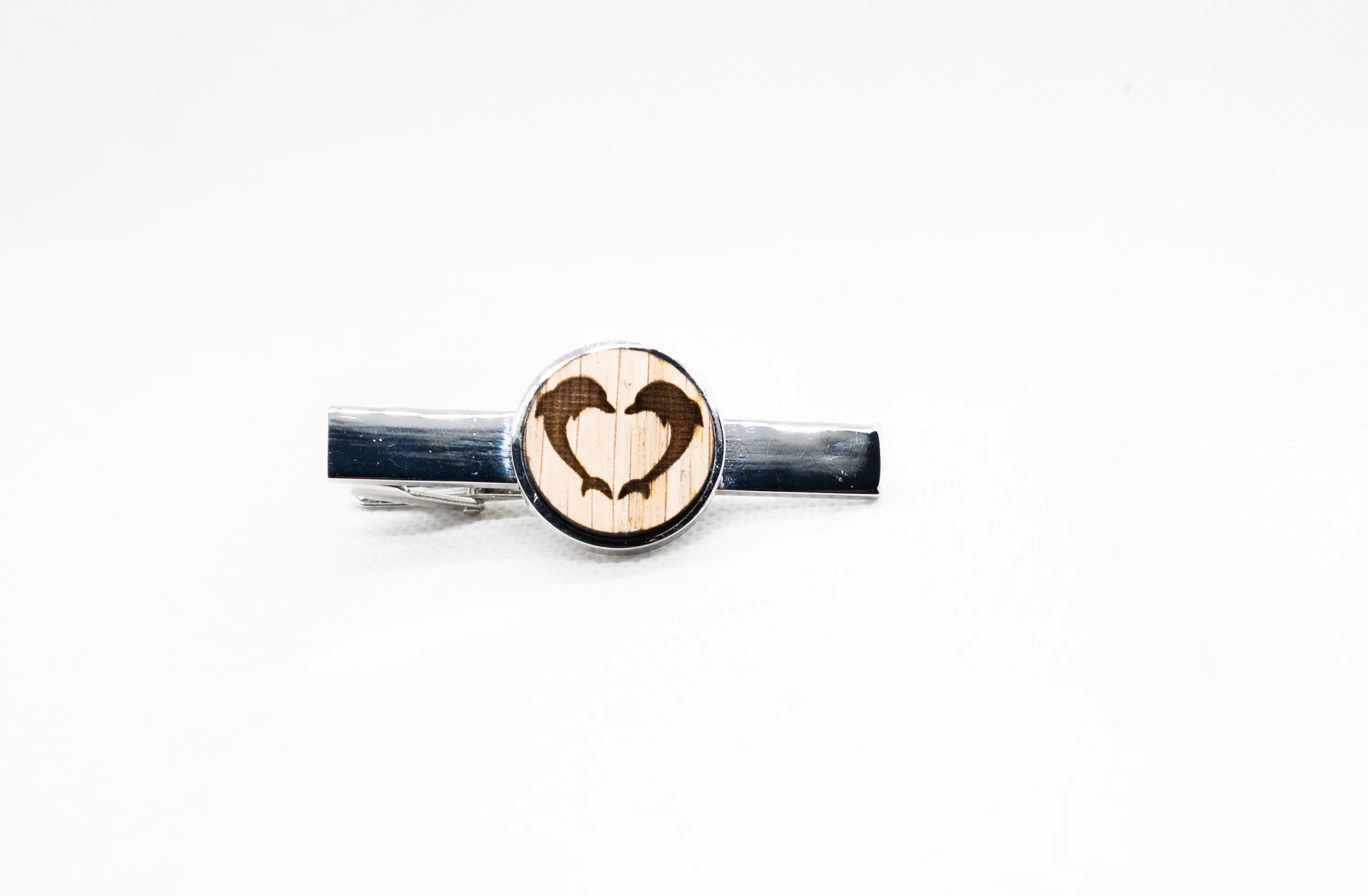 Heart Love Dolphin Tie Clips