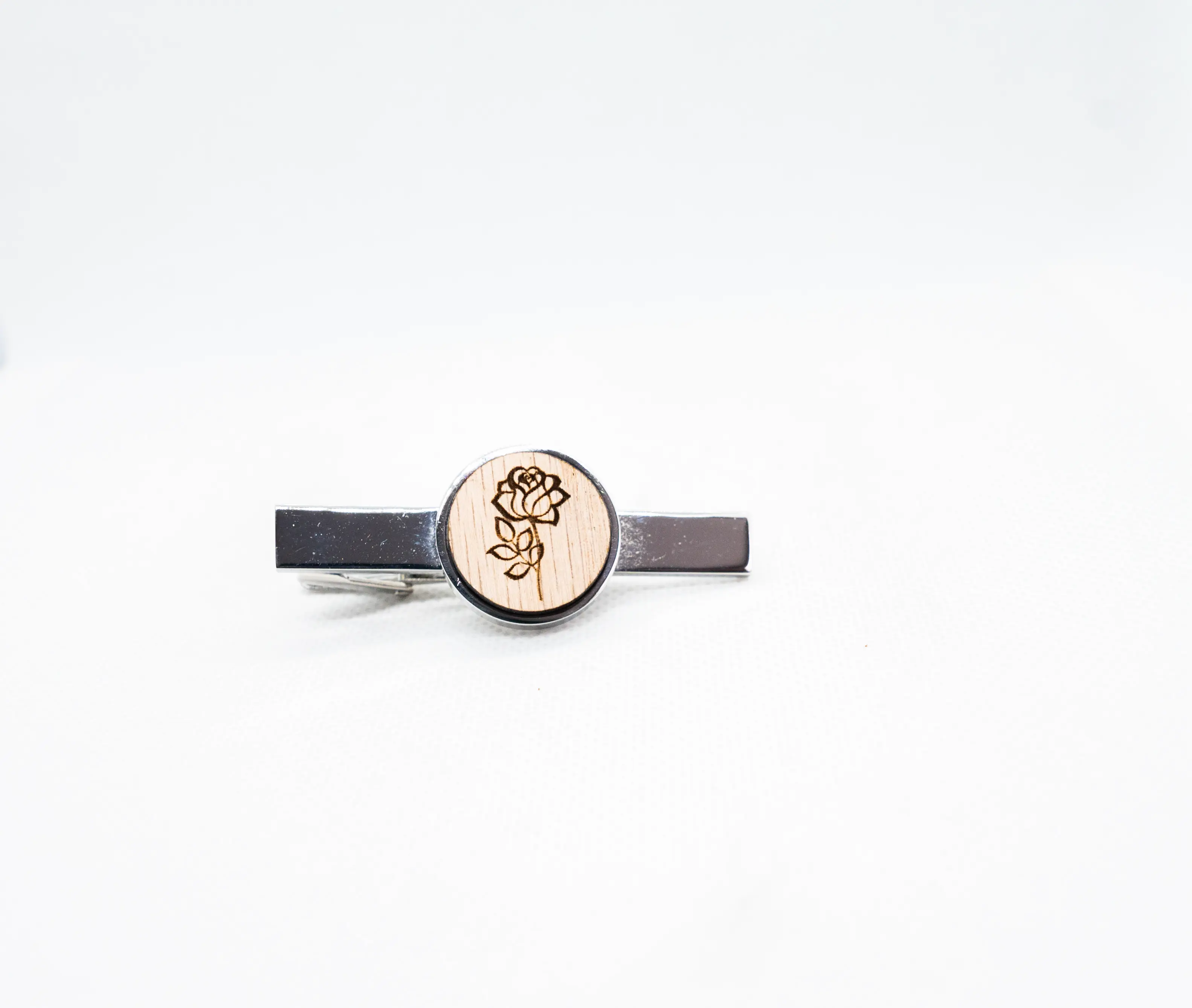 Rose Two Tie Clips