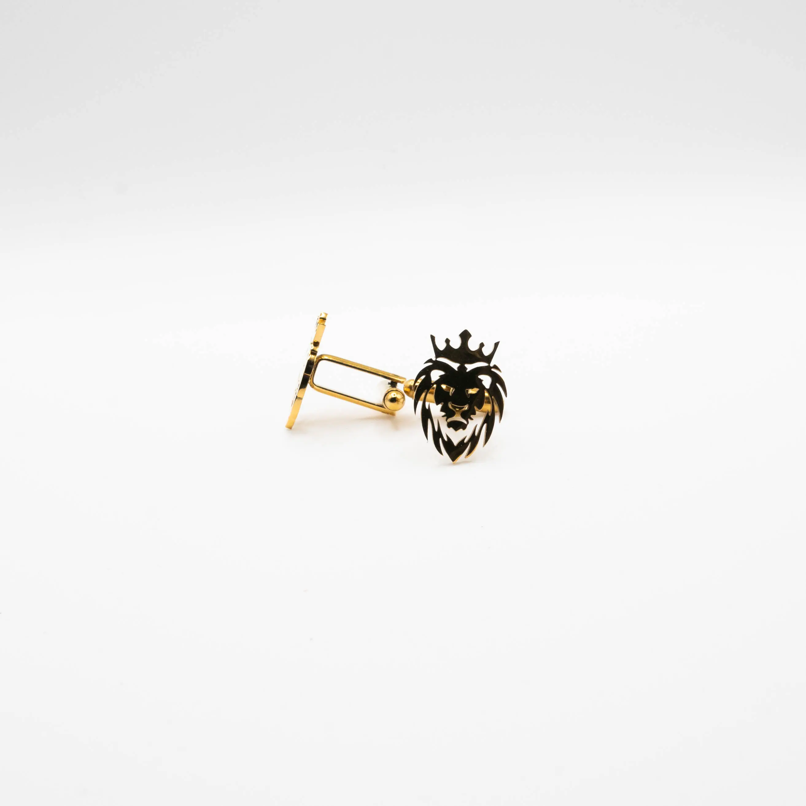 Gold Colour Lion Head Cufflink