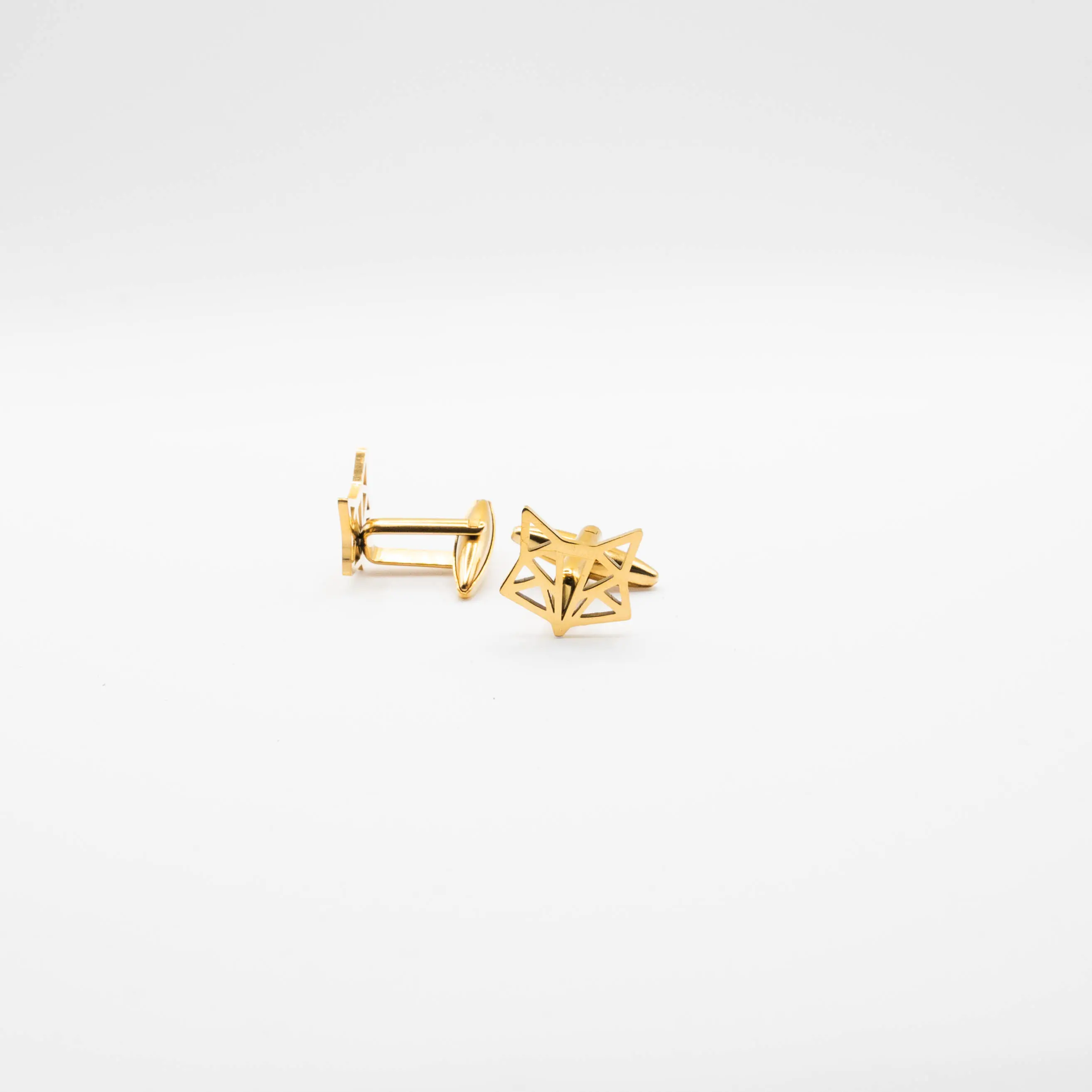 Gold Colour Fox Head Cufflink
