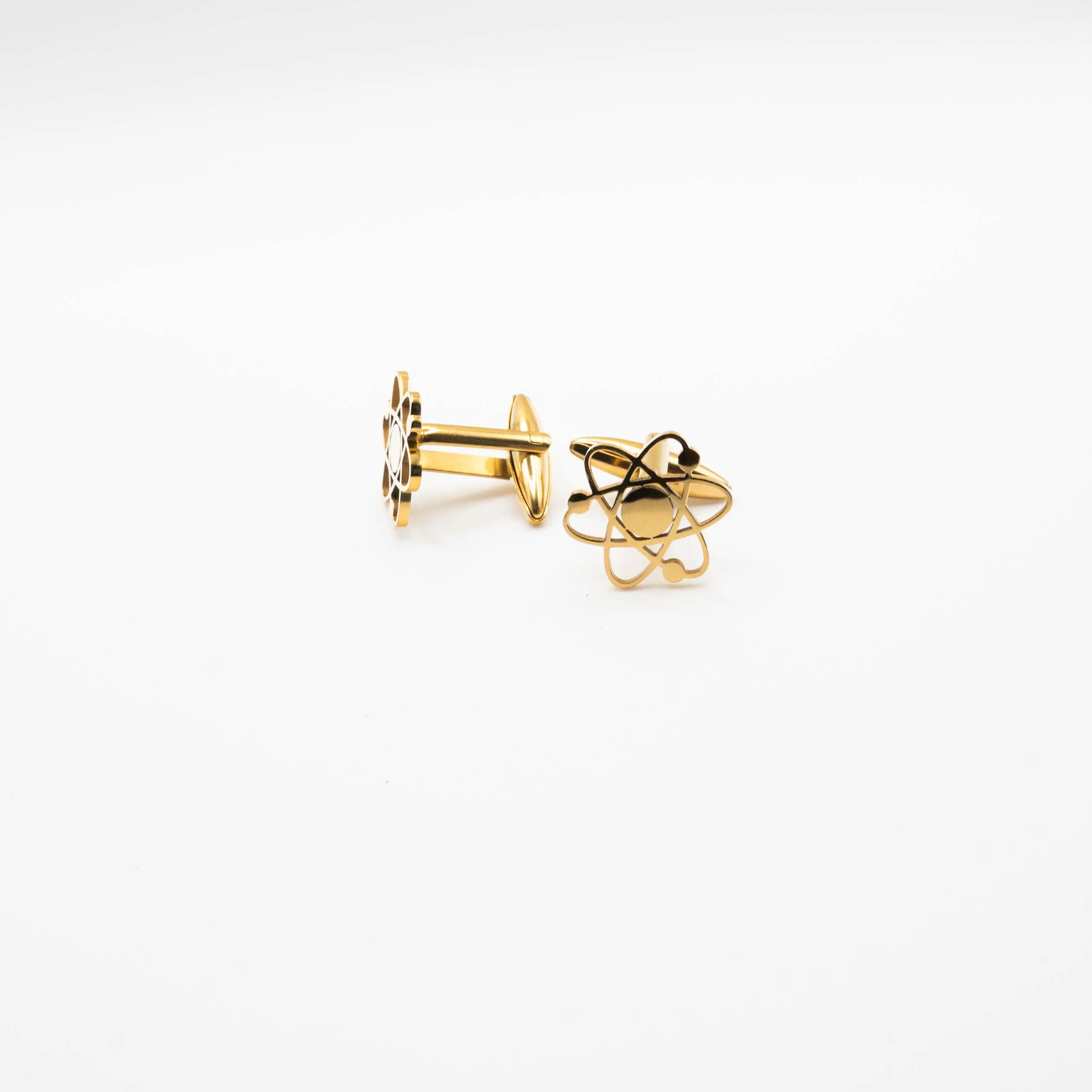 Atomic Design Patter Gold Cufflinks