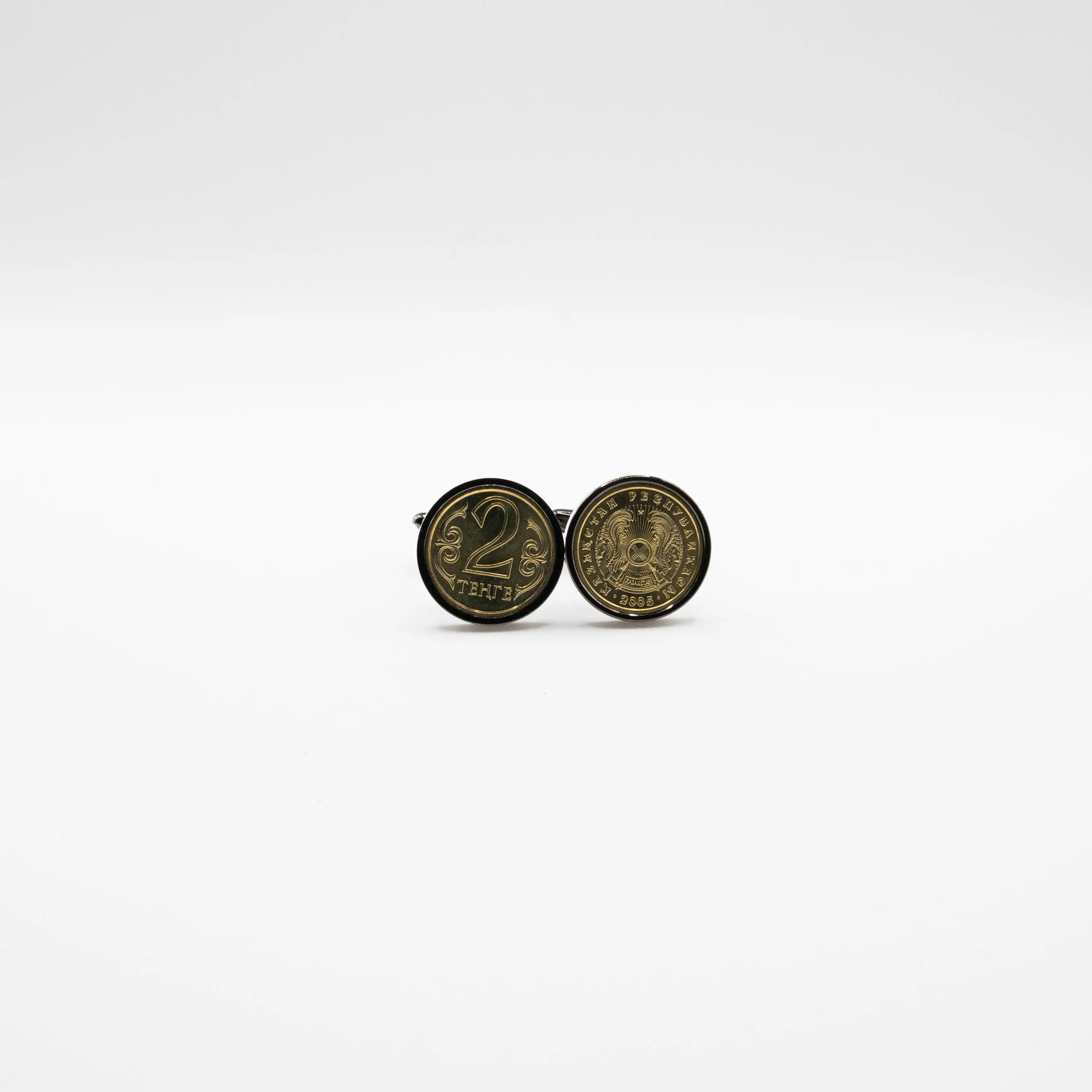 Kazakhstan 2 Tenge Coin Cufflinks