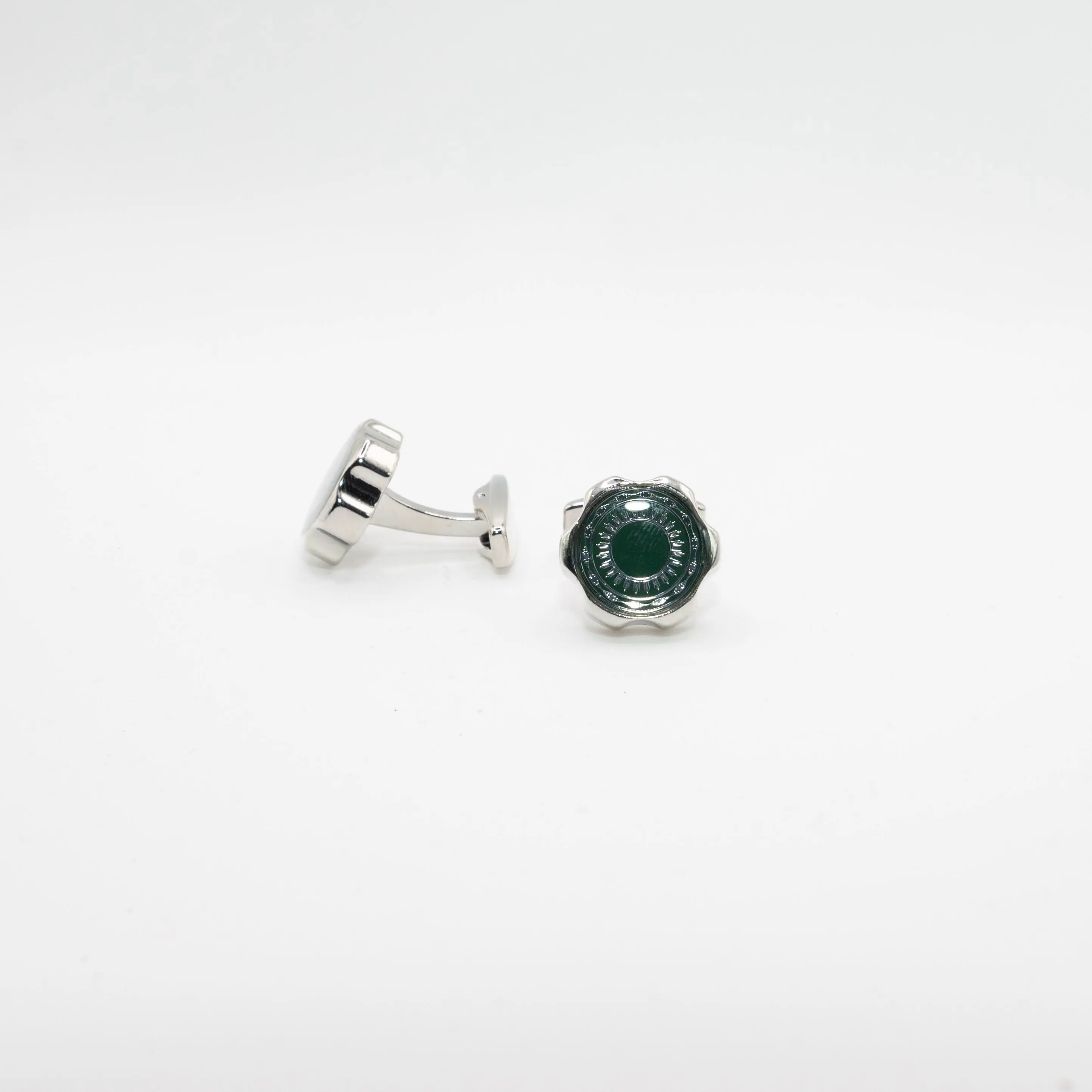 Green Round Cufflinks