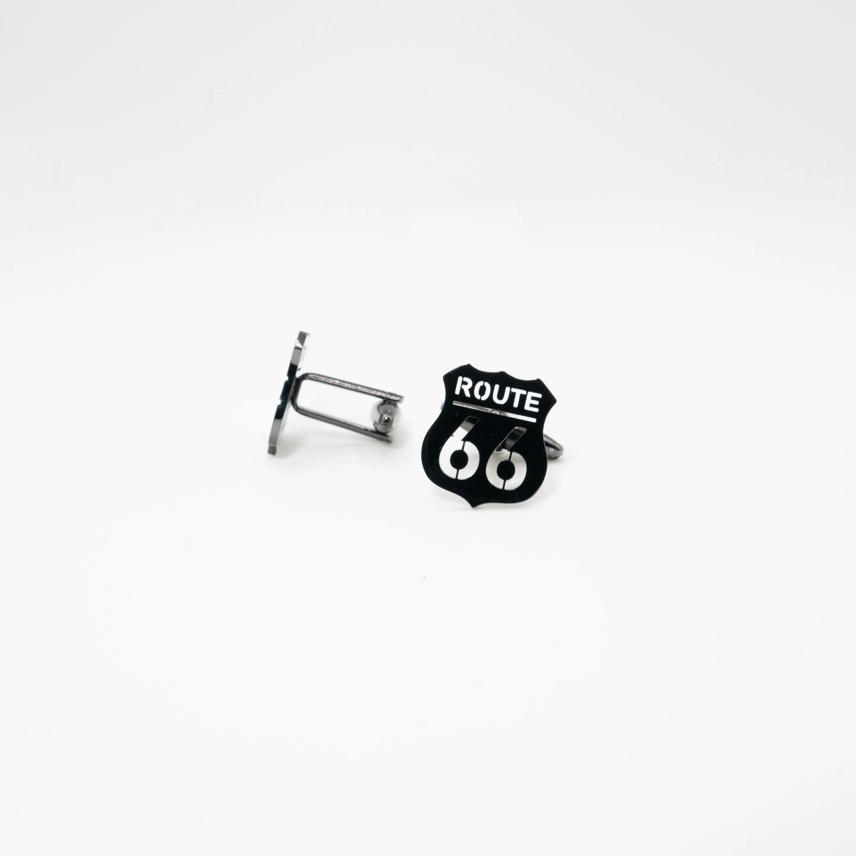 Route 66 Black Cufflinks