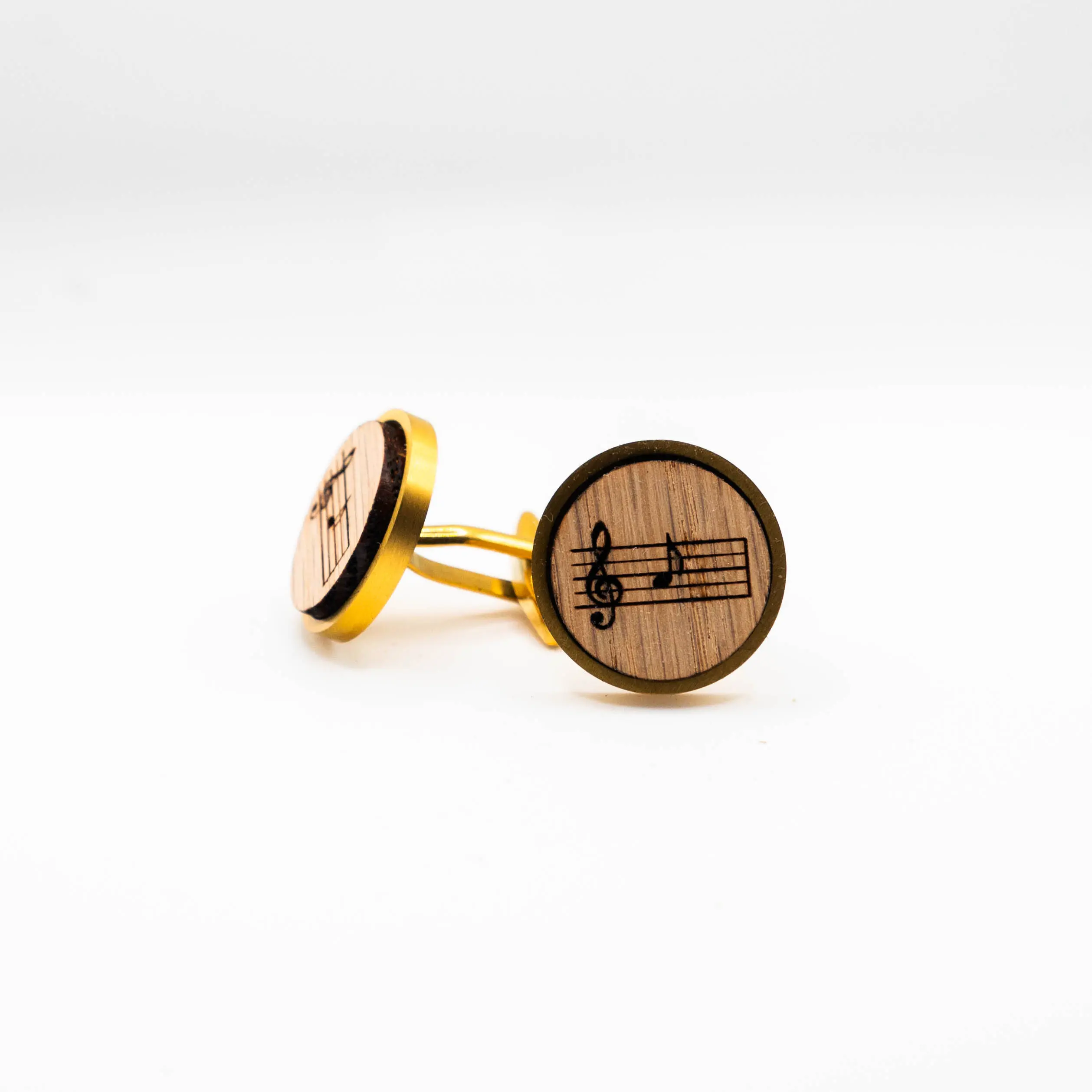 Musical Note Wooden Cufflinks
