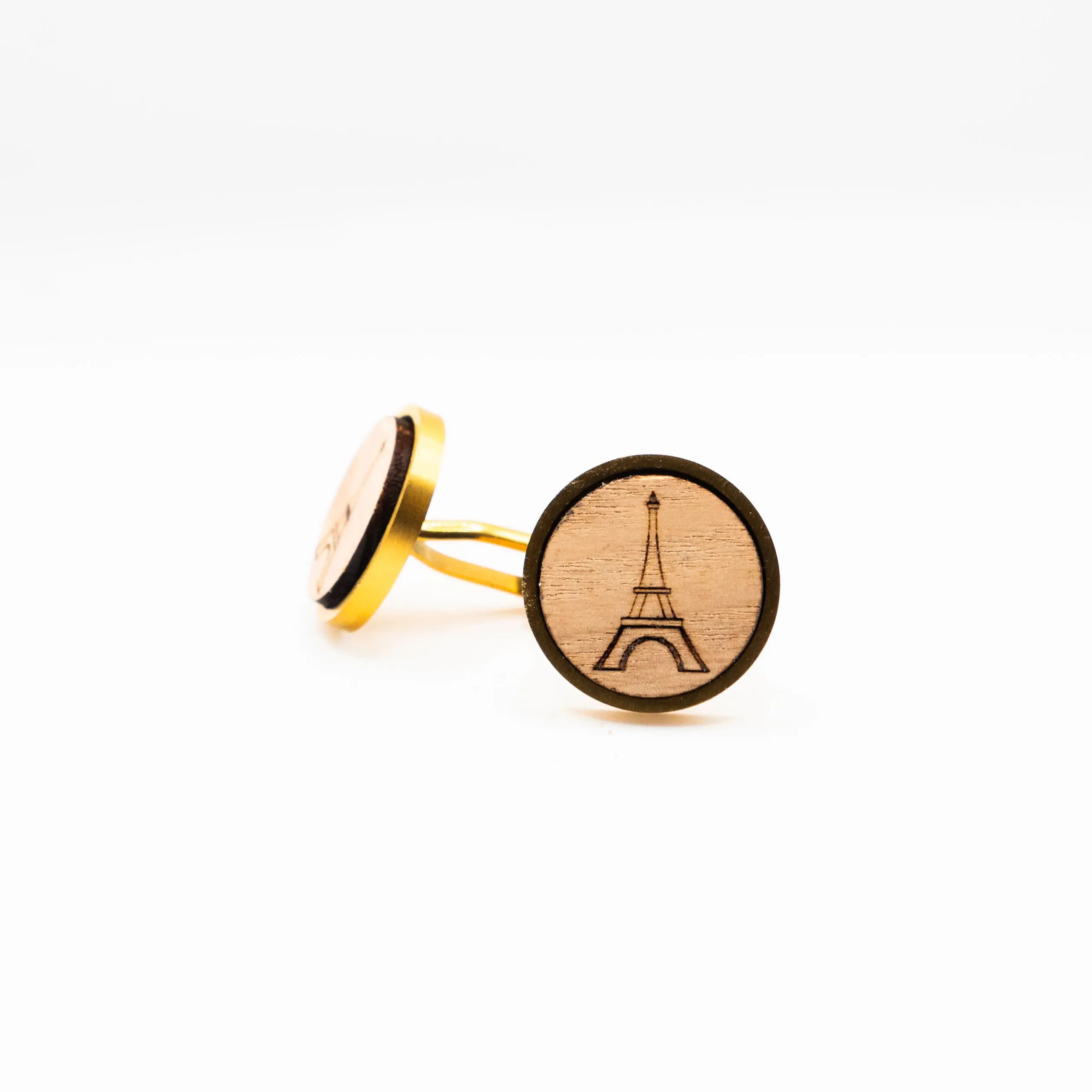 Eiffel Tower Wooden Cufflinks