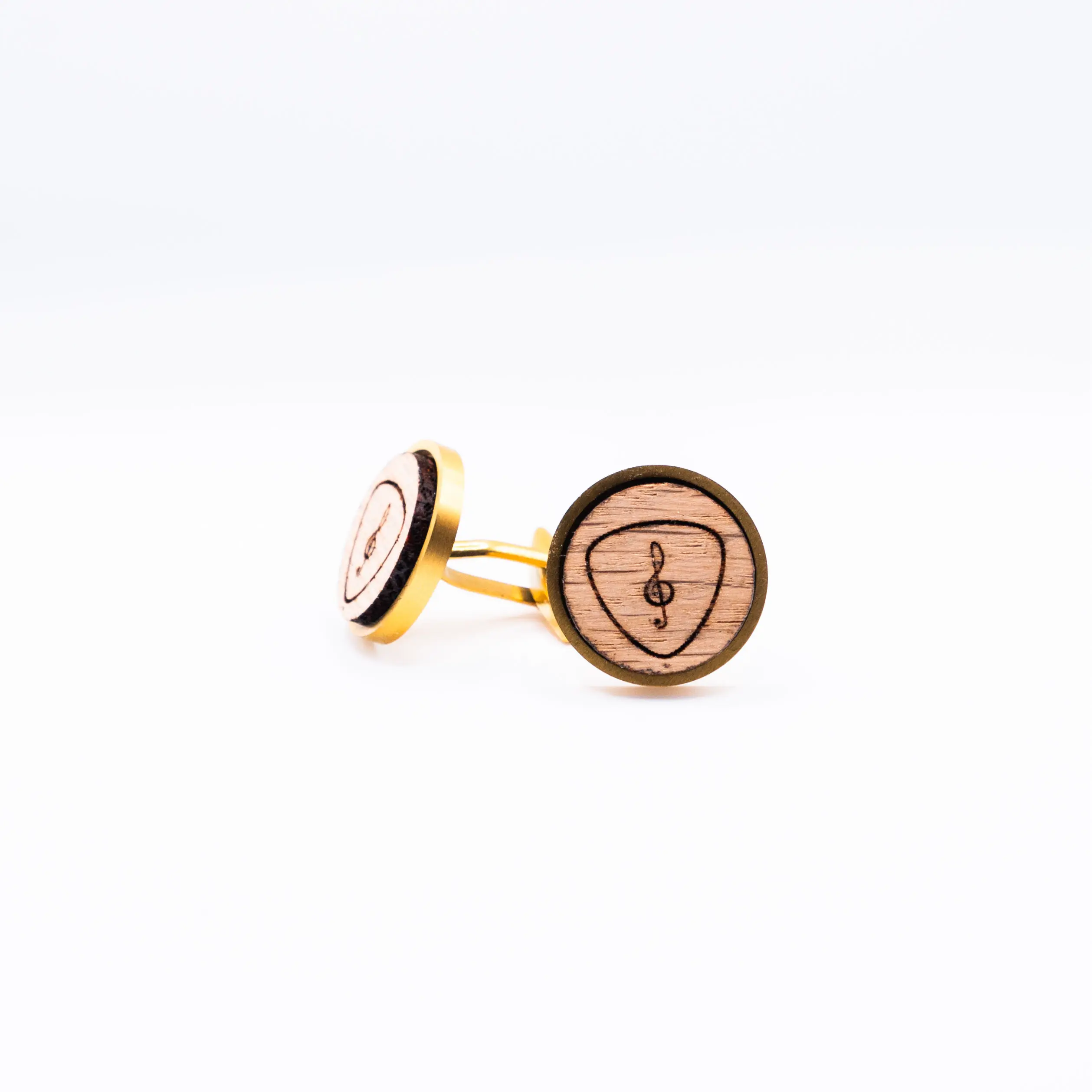 Music Guitar pick Wooden Cufflinks