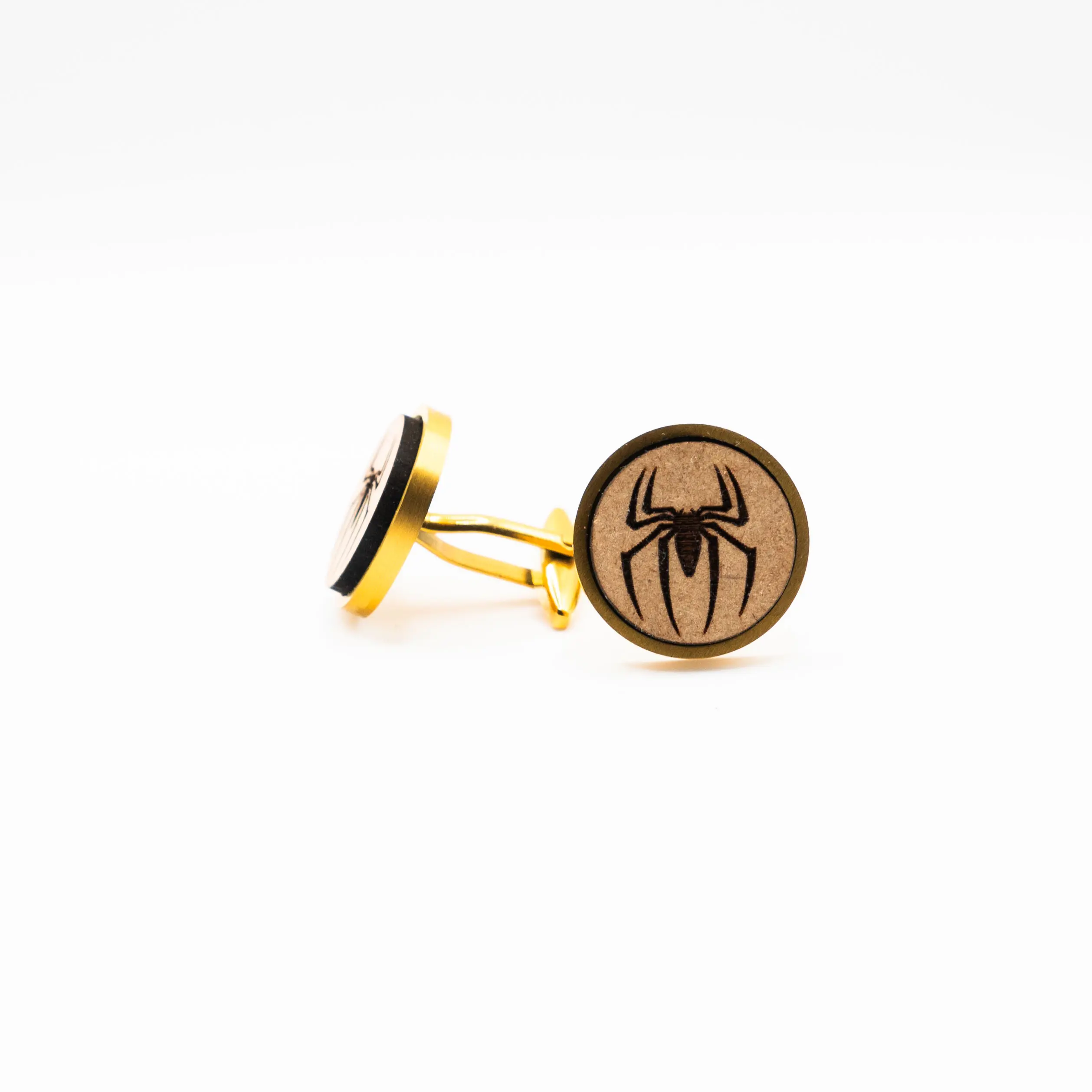 Spider Wooden Cufflinks