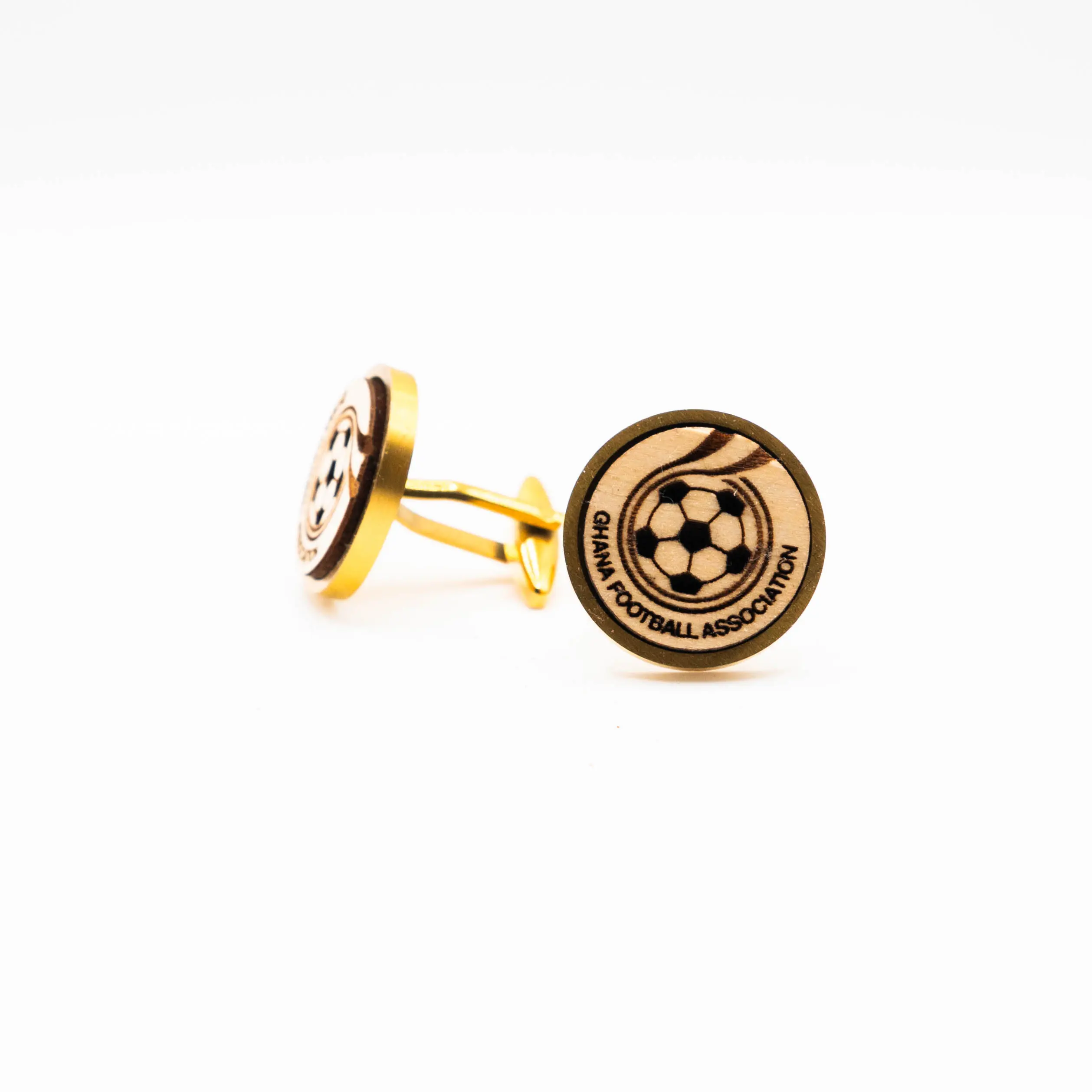 Ghana Football Association Wooden Cufflinks