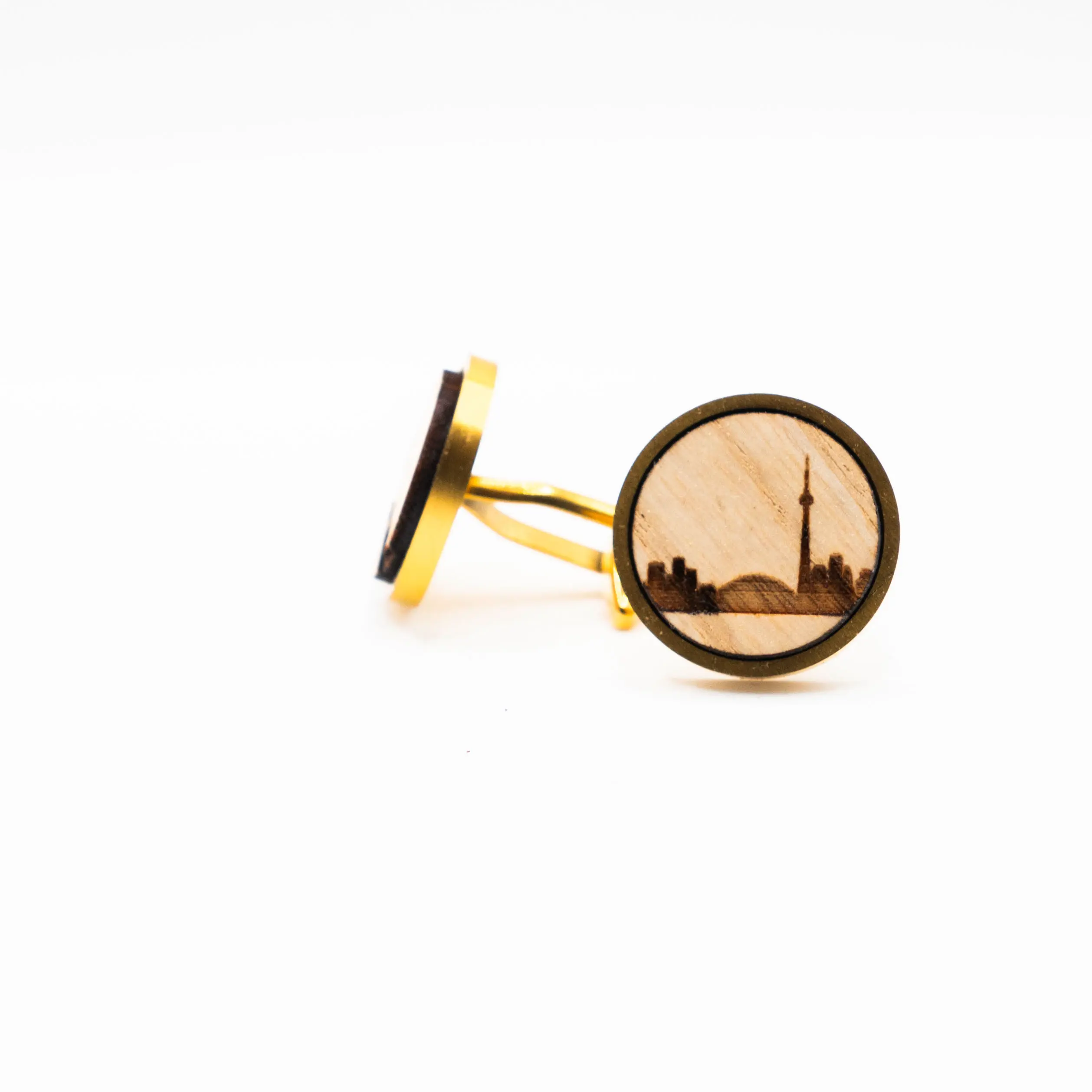 Toronto Outline  Wooden Cufflinks
