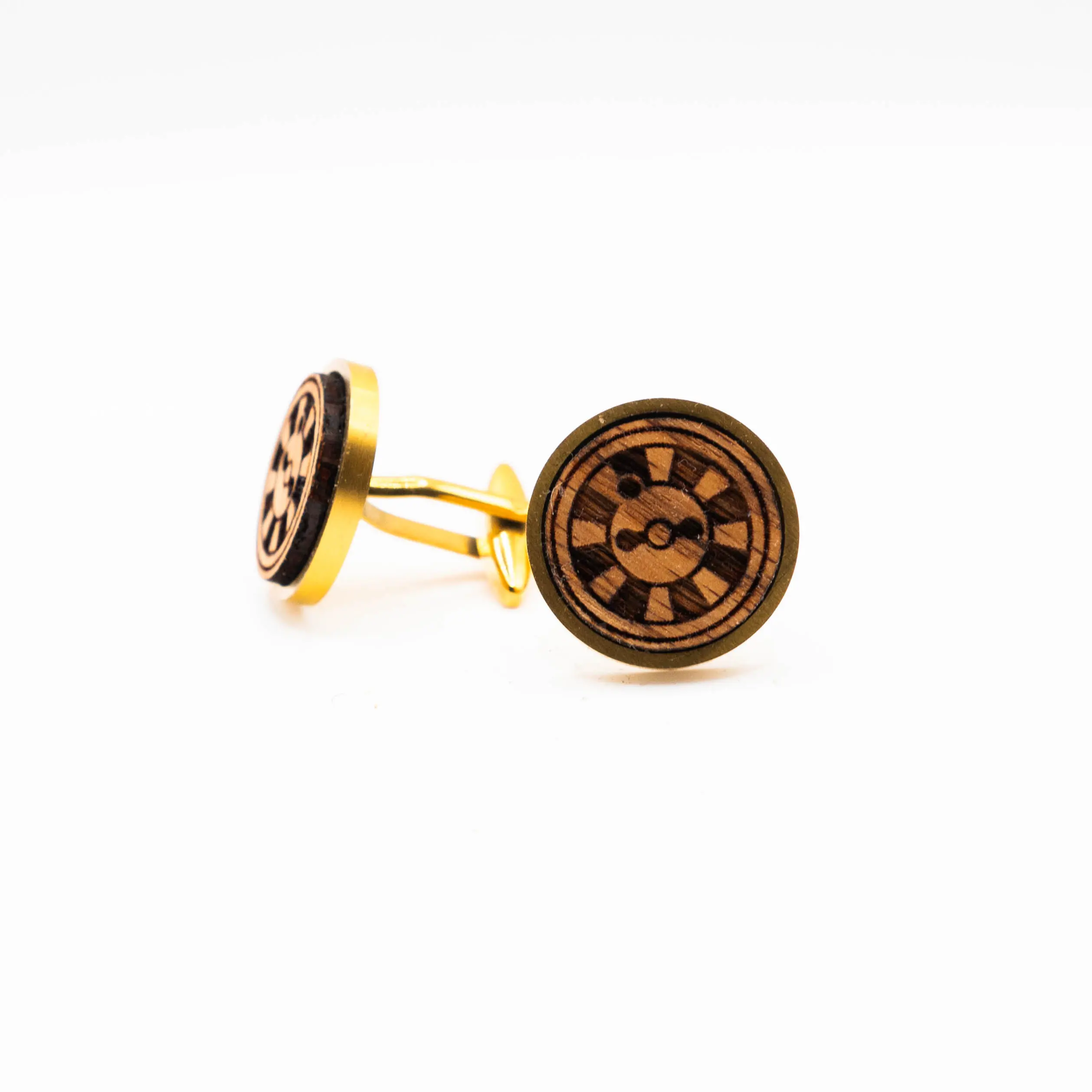 Roulette Table Wooden Cufflinks