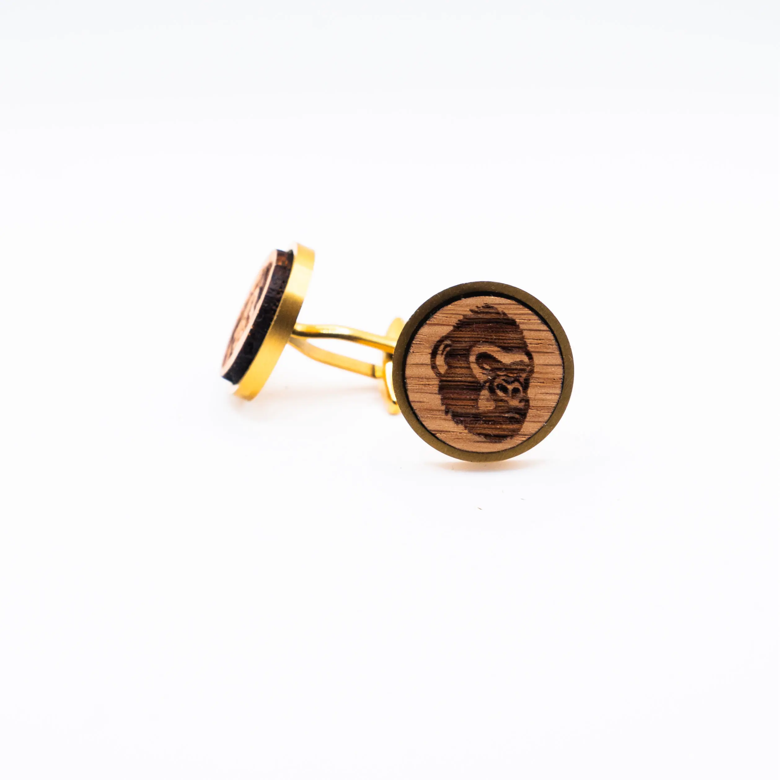 Gorillas Wooden Cufflinks