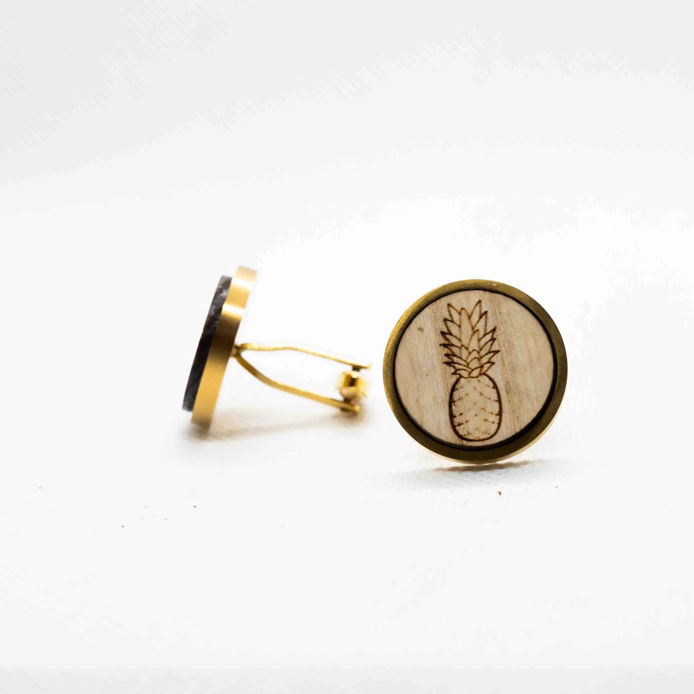 Pineapple Wooden Cufflinks
