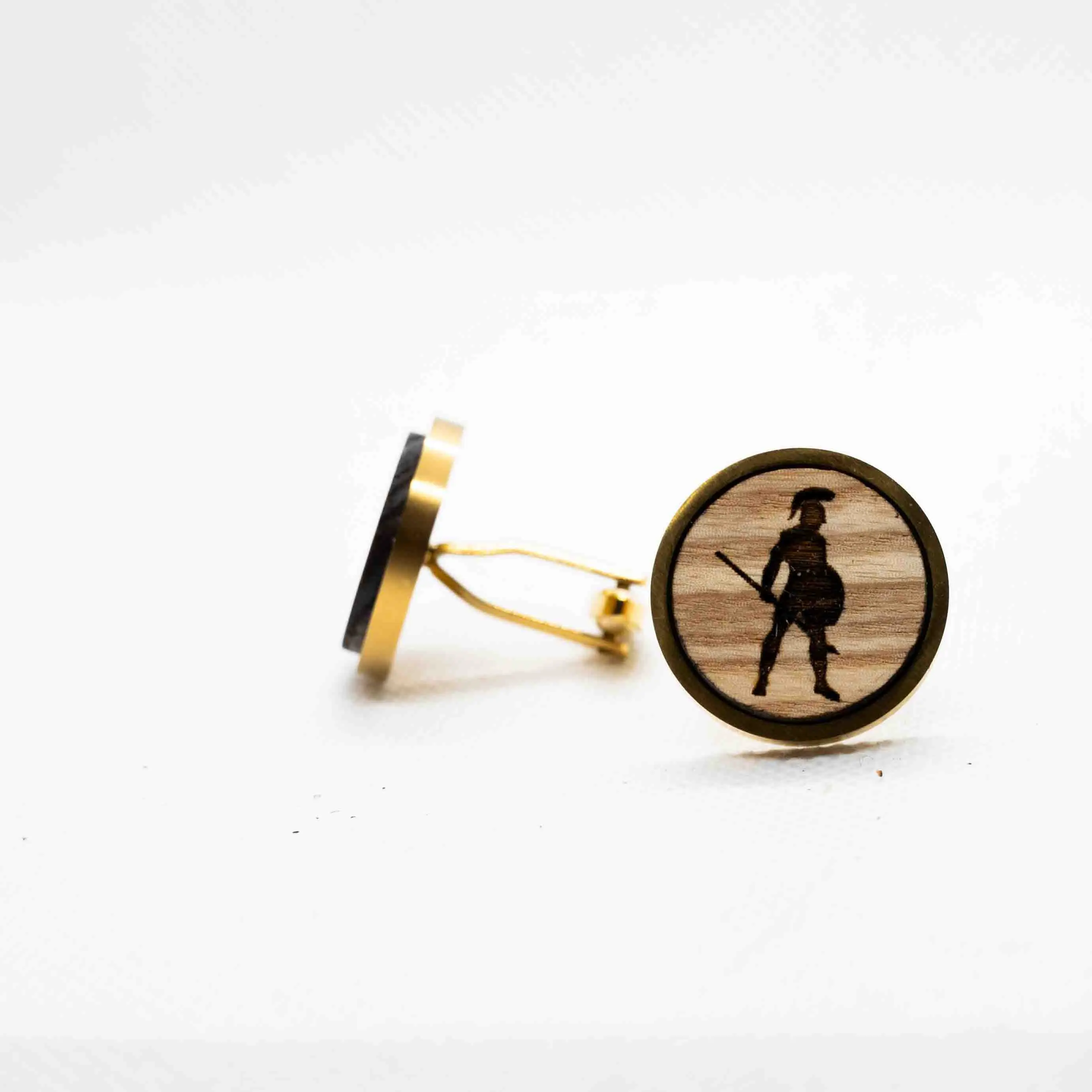 Greek Soldiers Wooden Cufflinks