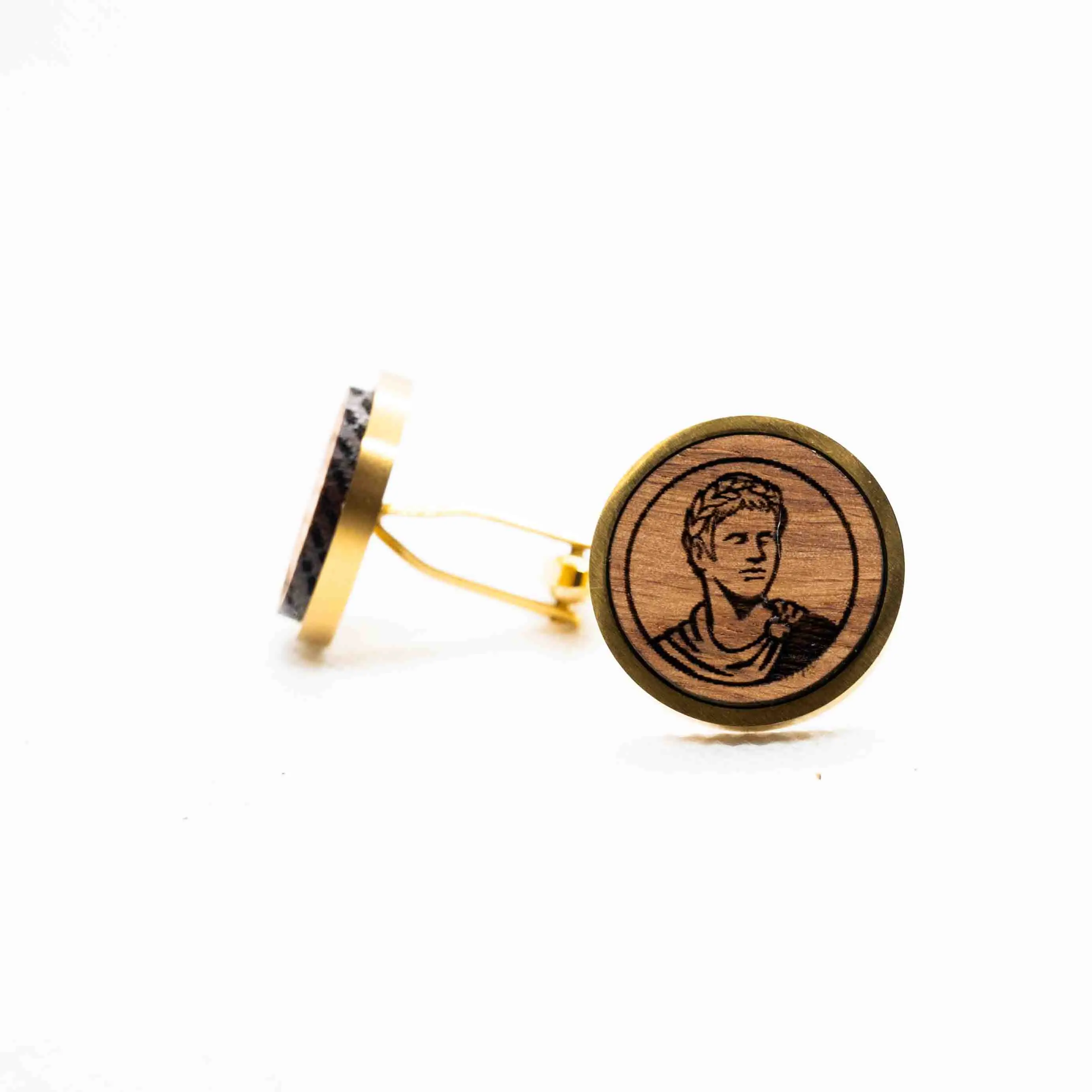 Gaius Julius Caesar  Wooden Cufflinks
