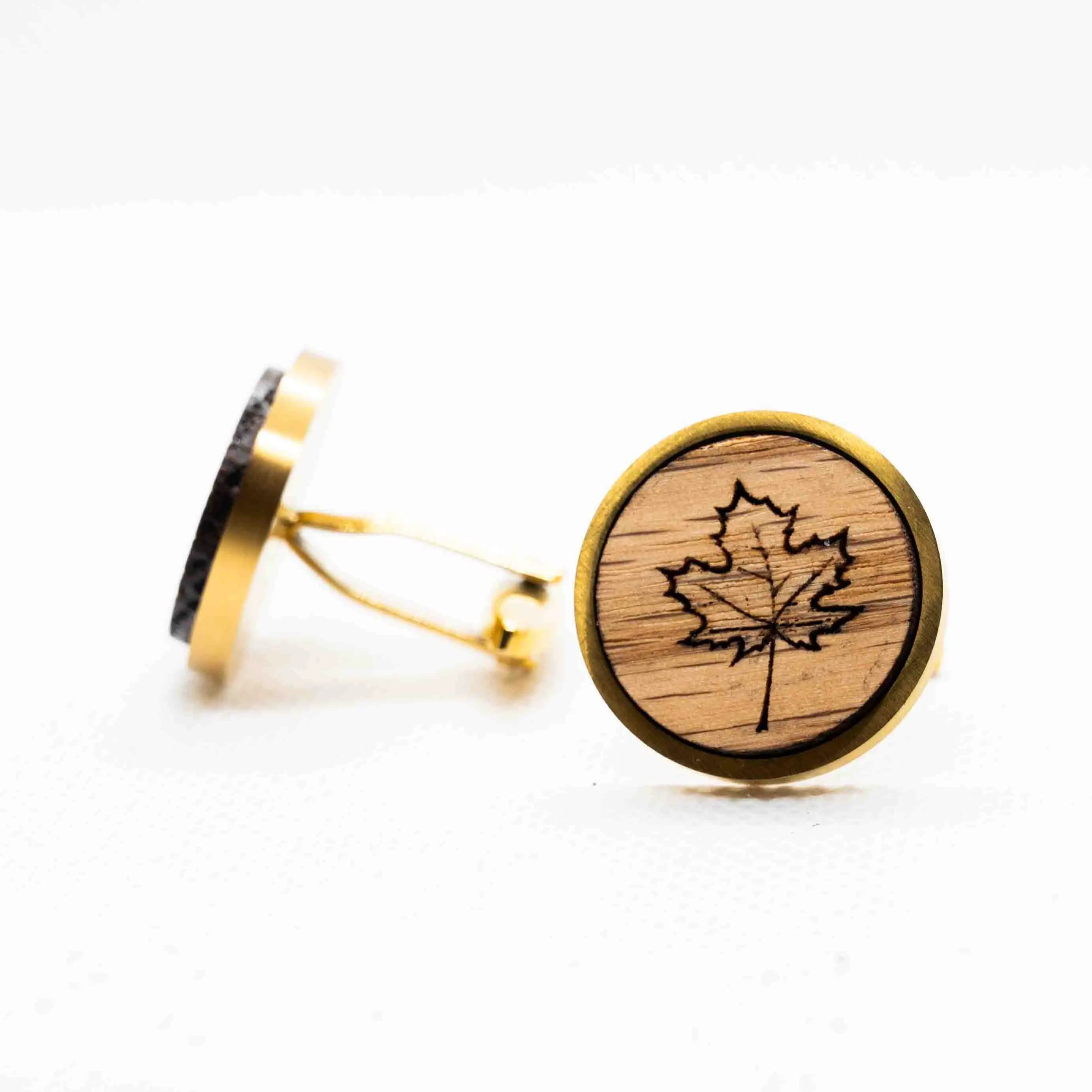 Maple Leaf Wooden Cufflinks