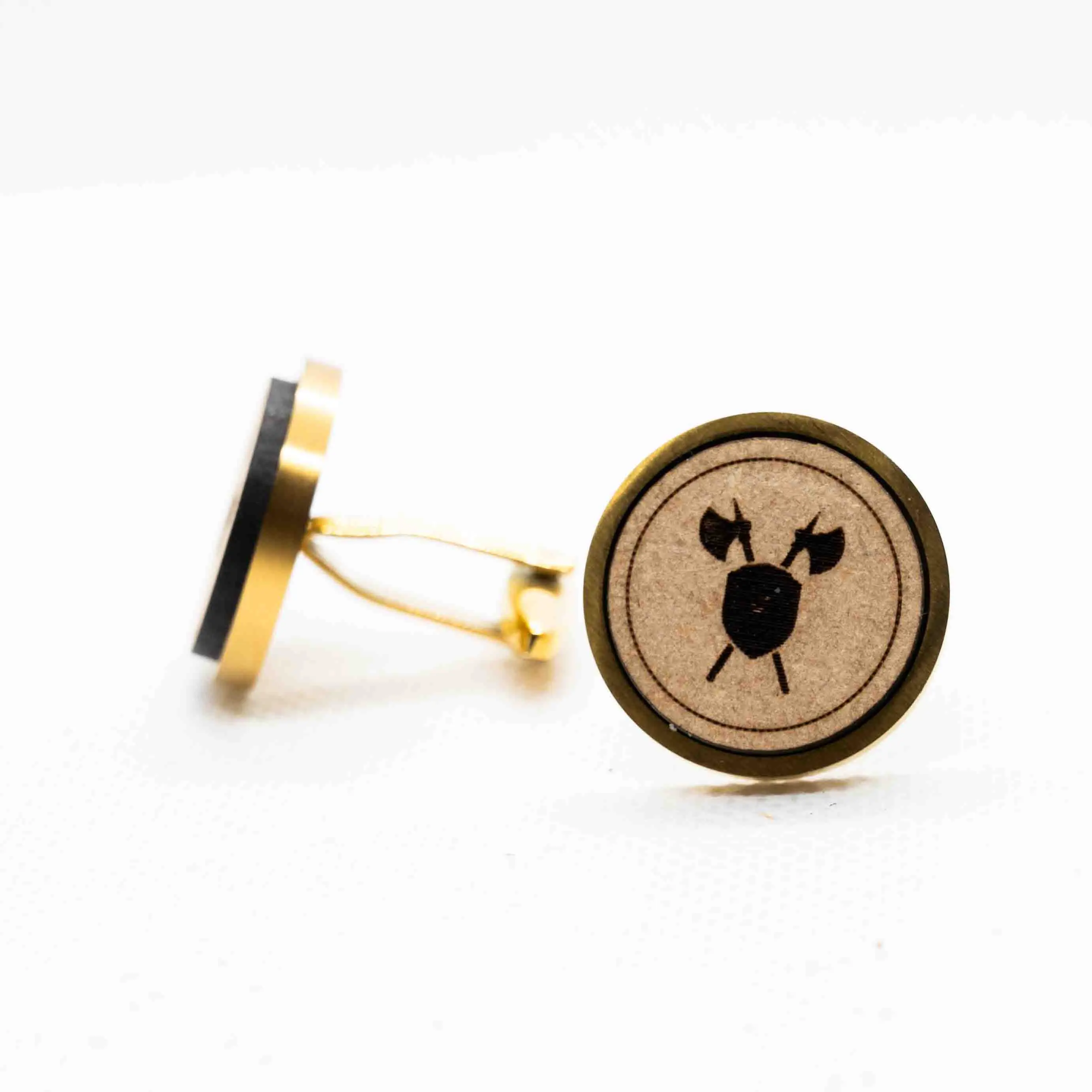 Shield Wooden Cufflinks