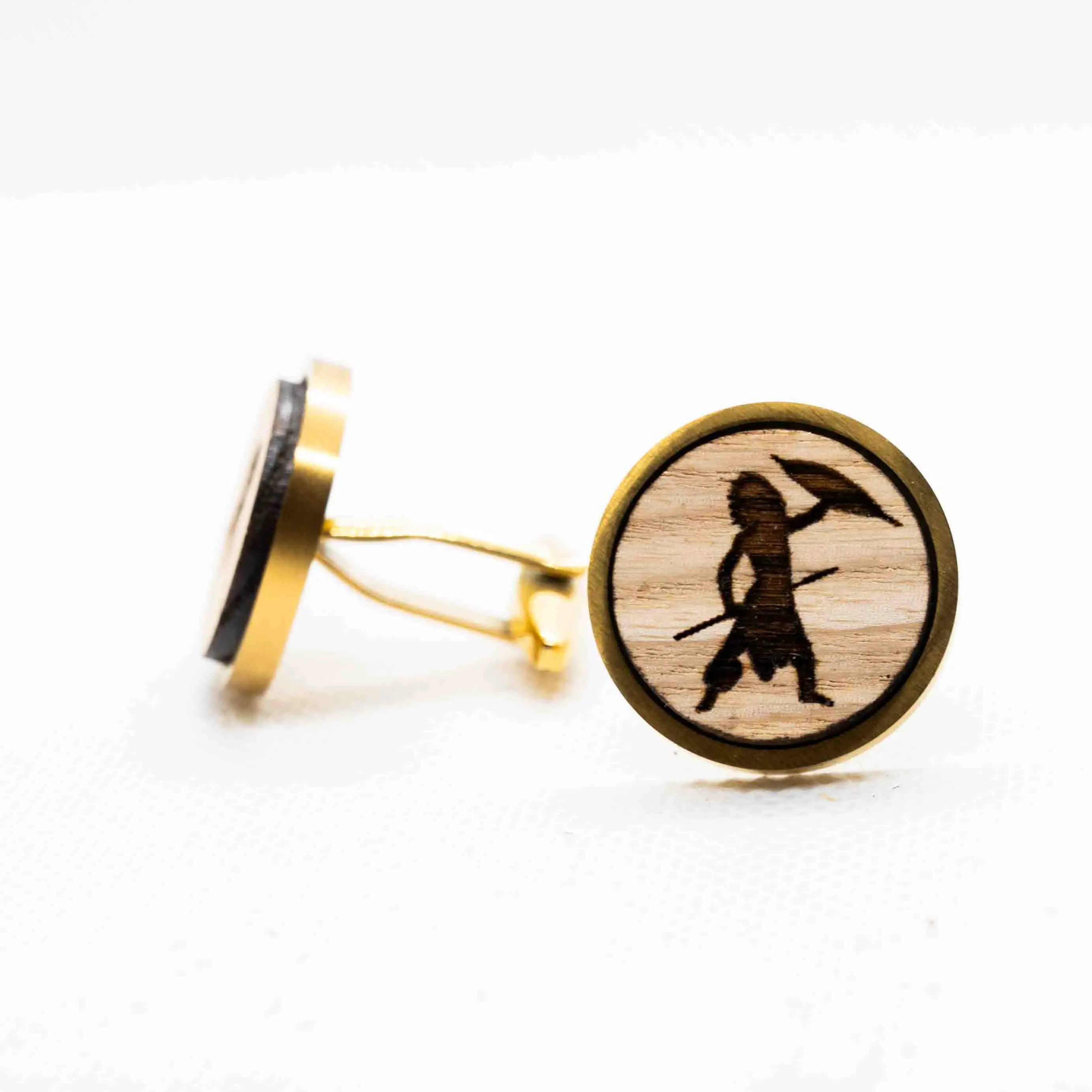 Greek Soldiers Wooden Cufflinks