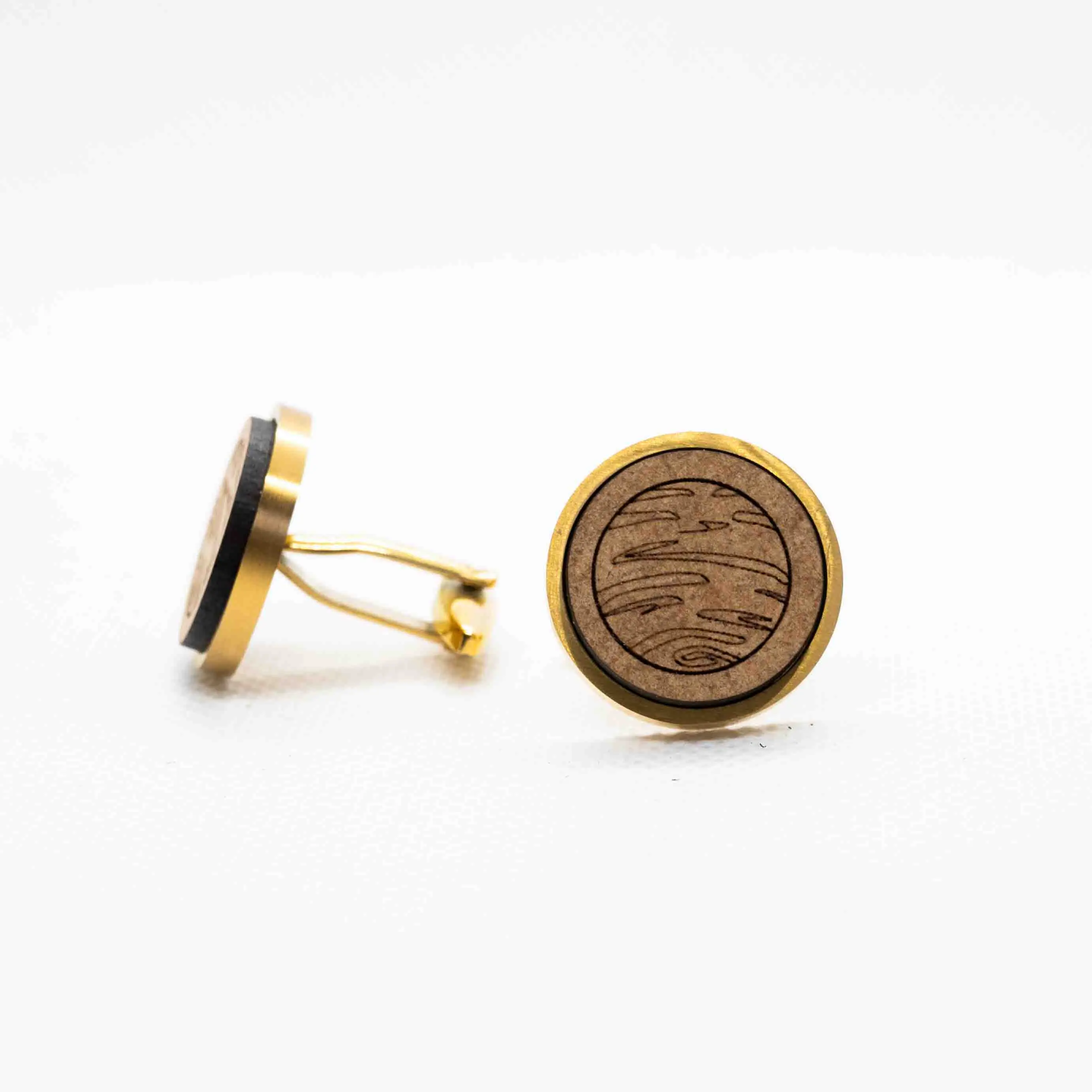 Mars Wooden Cufflinks