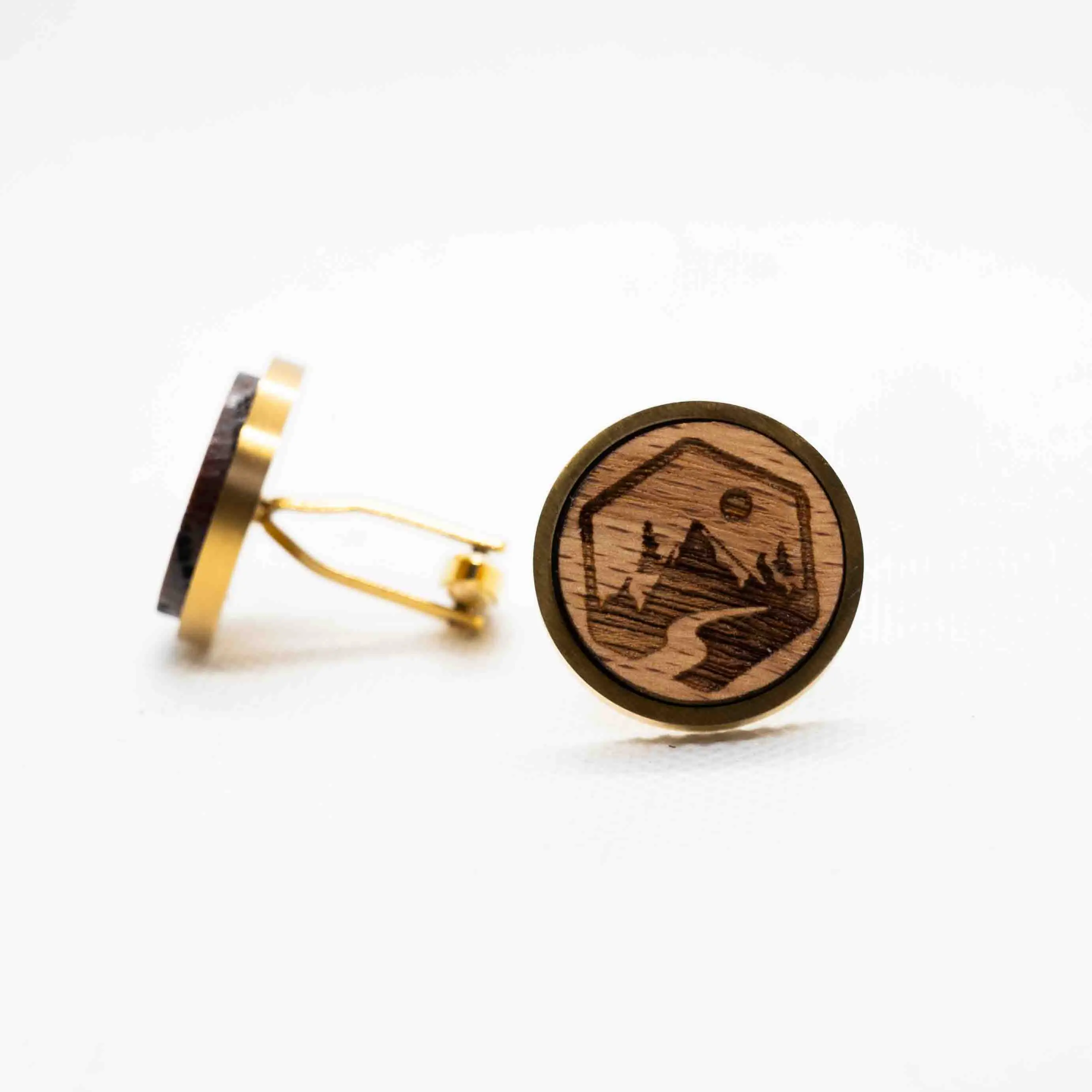 Mountains  II Wooden Cufflinks
