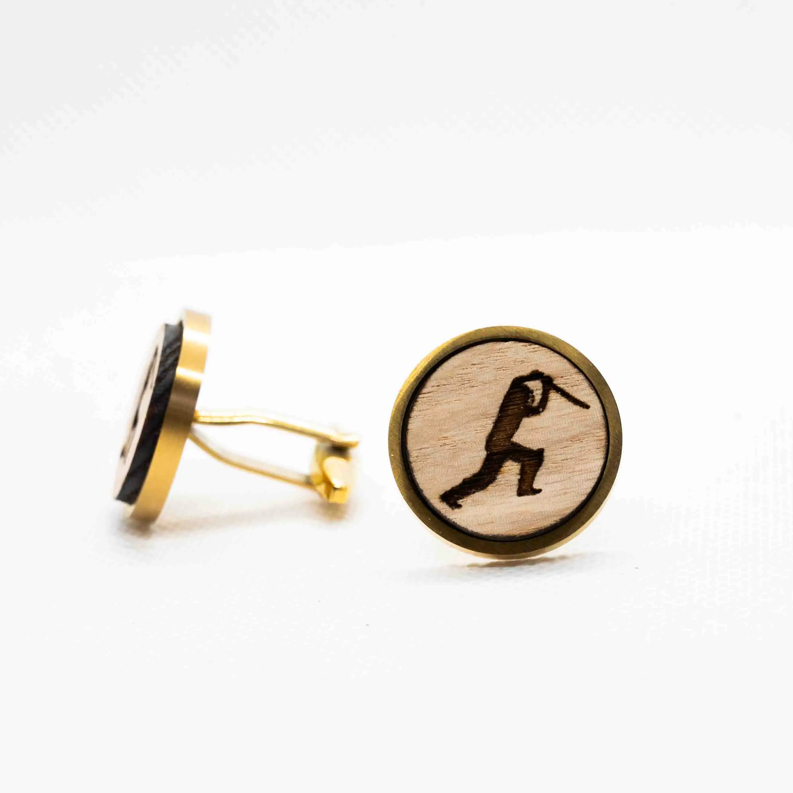 Cricket II Wooden Cufflinks