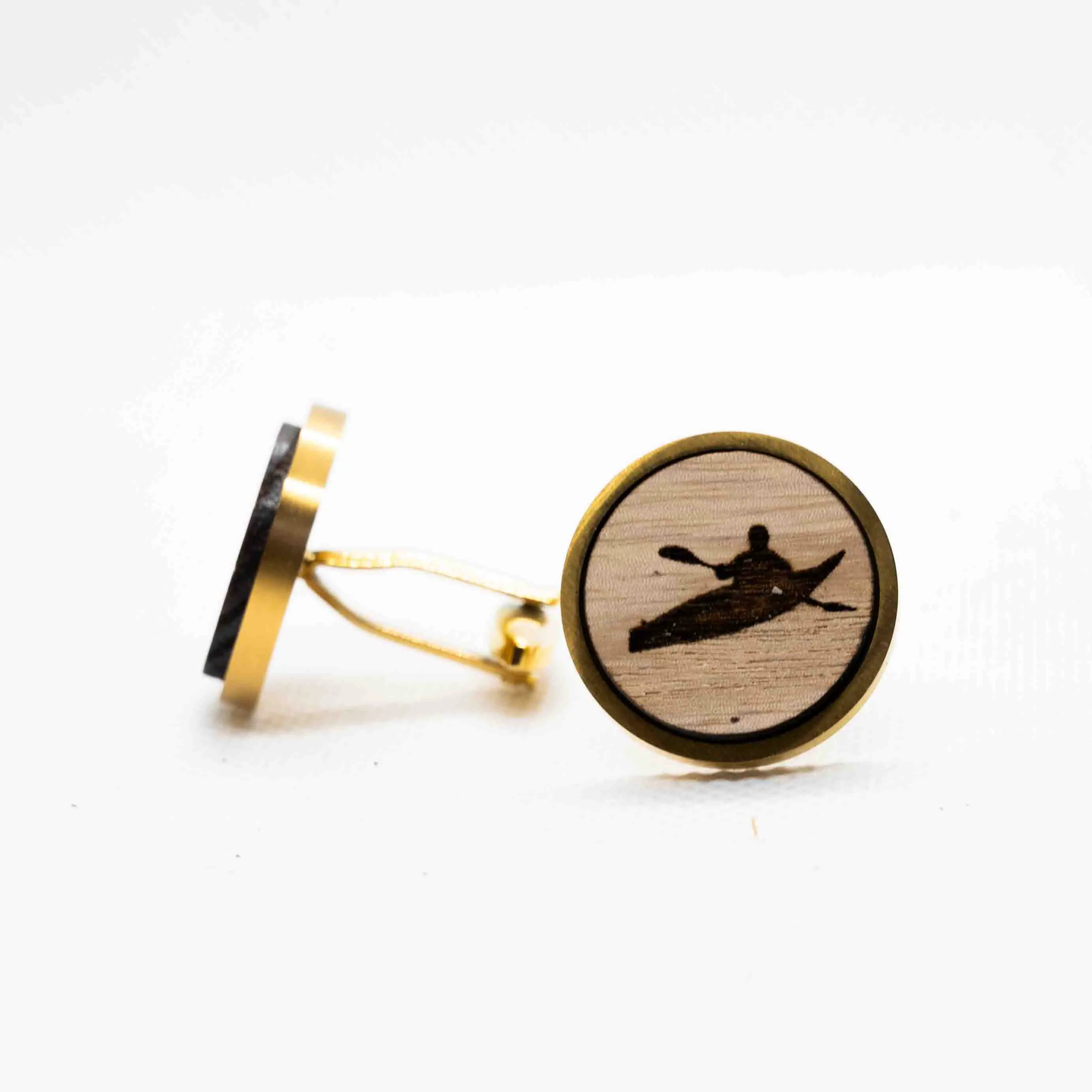 Kayak Wooden Cufflinks