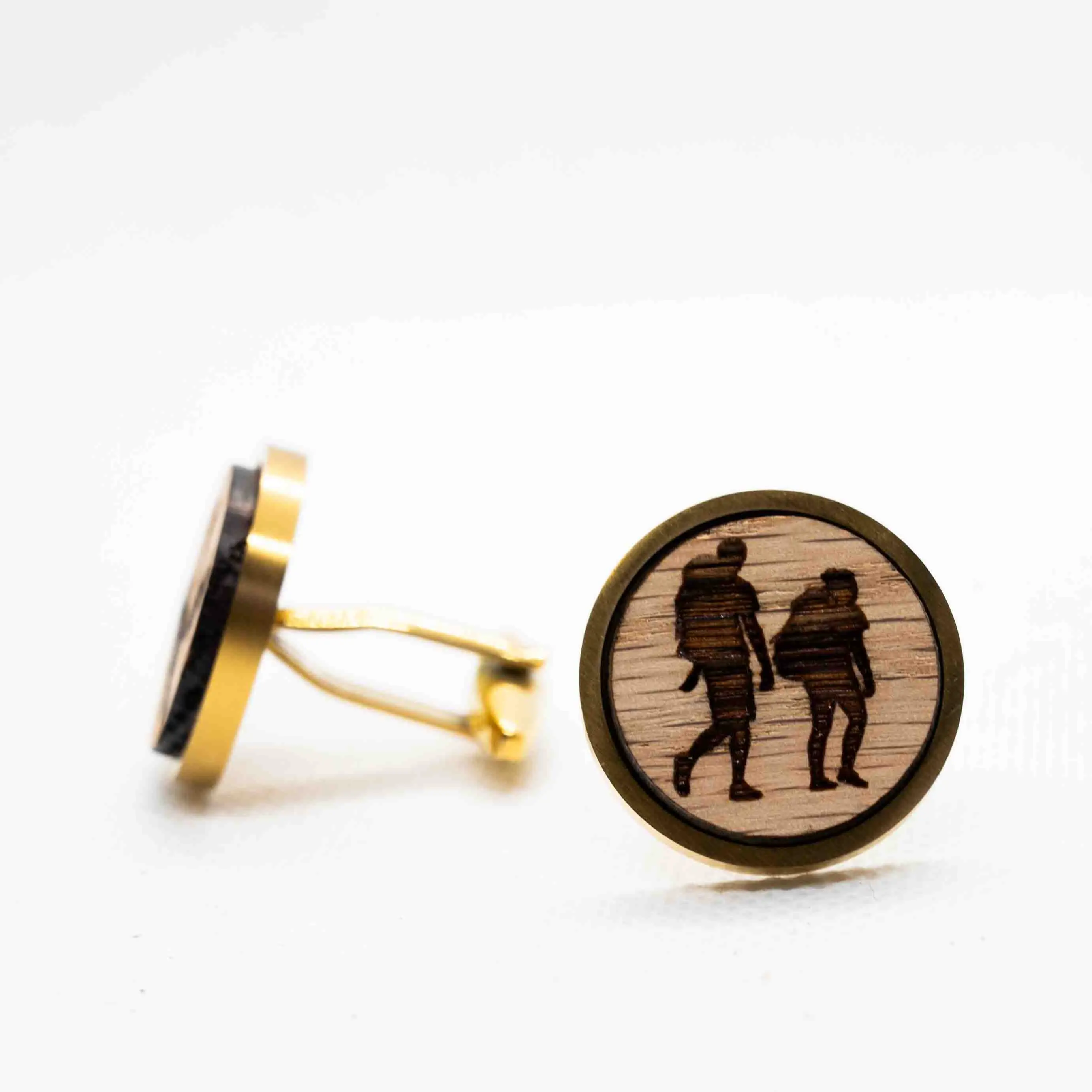 Hiking Couple Cufflinks