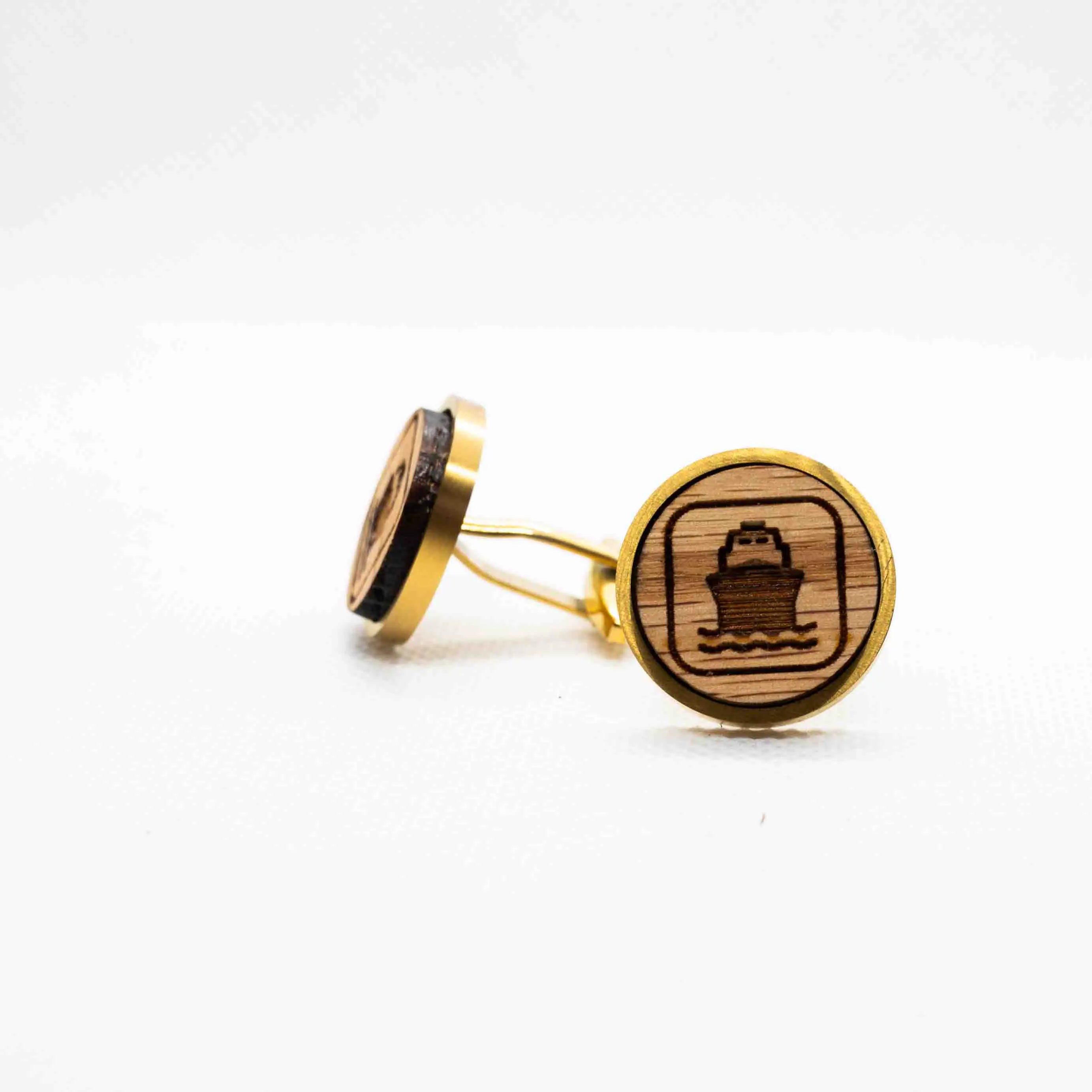 Boat Terminal Wooden Cufflinks