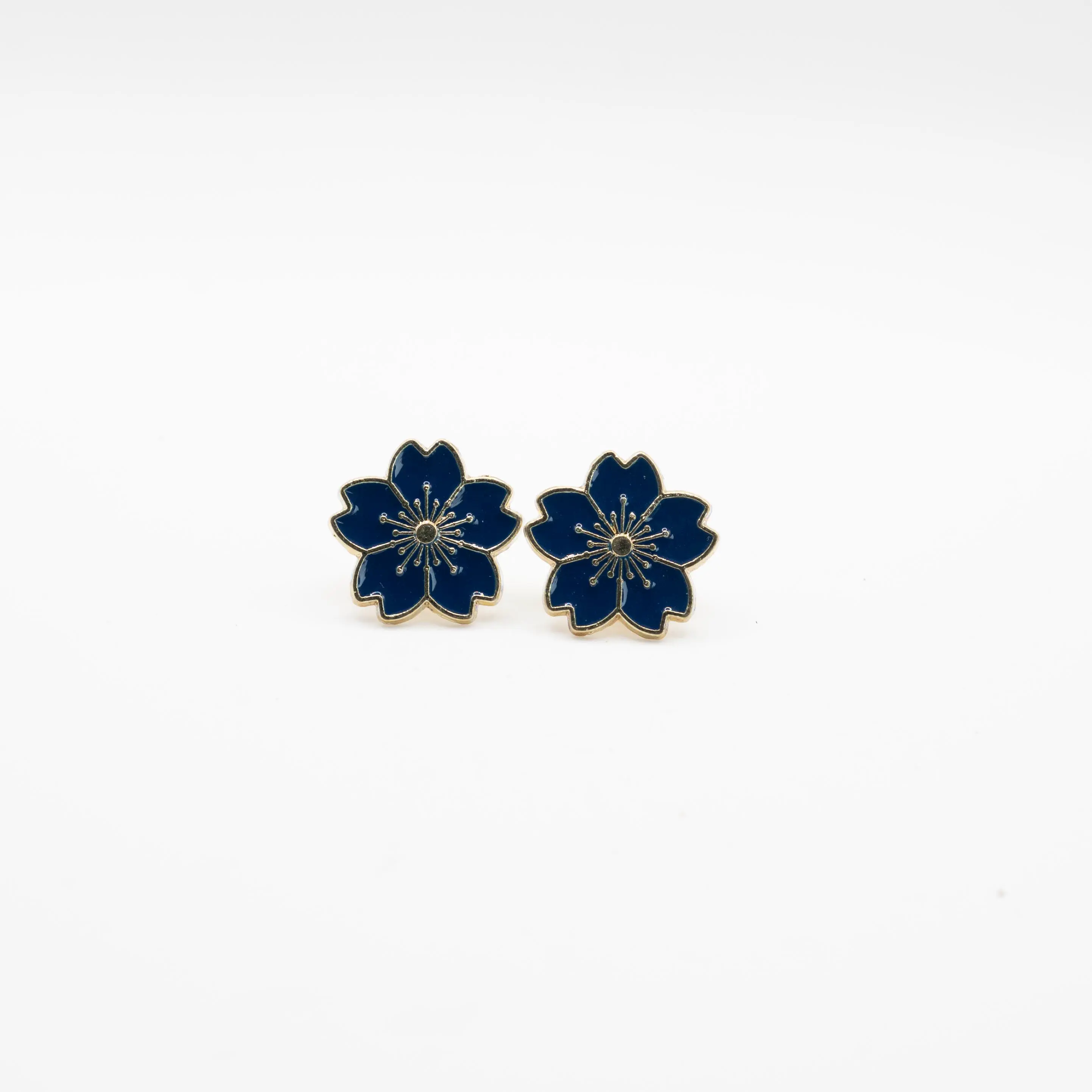 Blue Sakura  Cherry Blossom Cufflinks