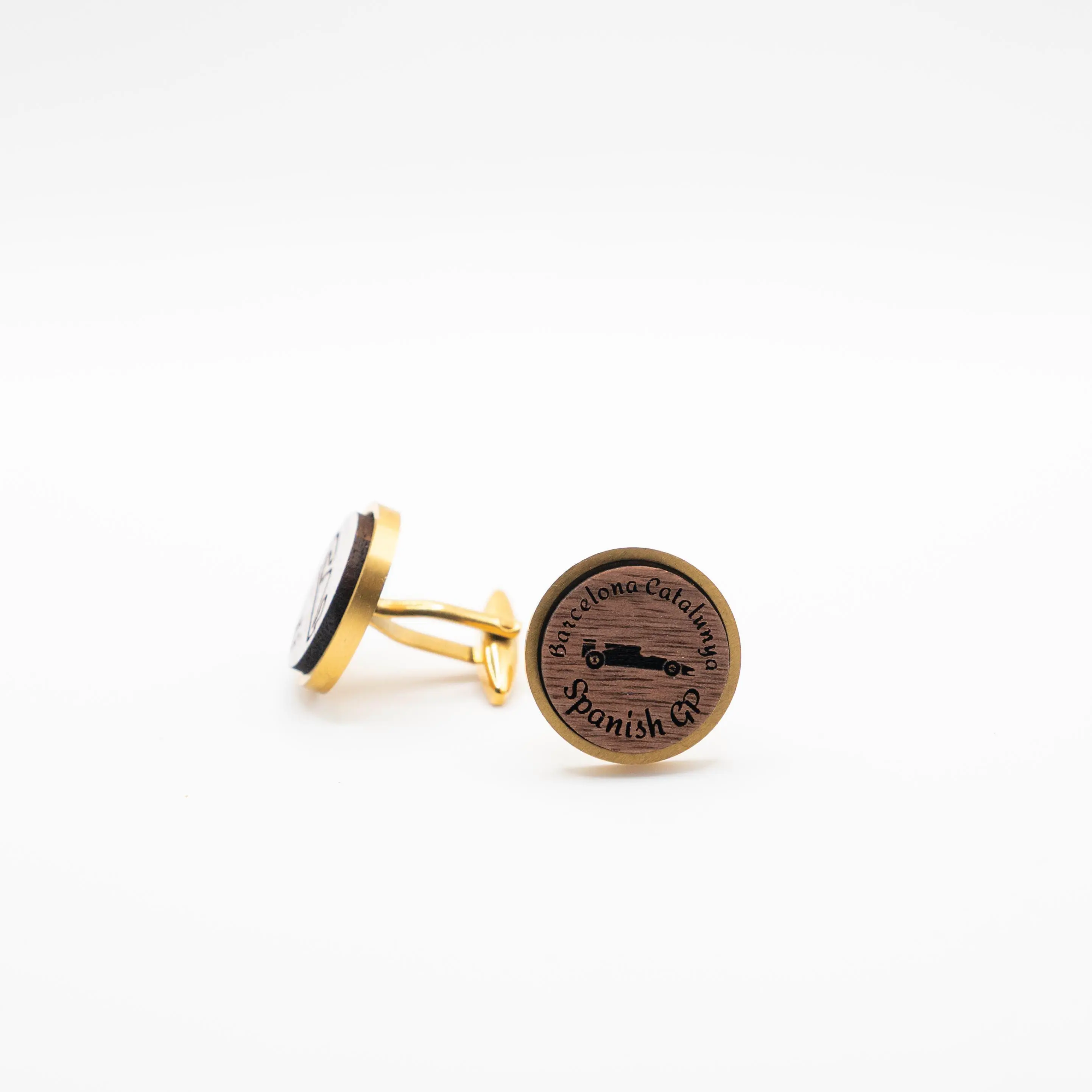 Spanish F1 Grand Prix Wooden Cufflinks