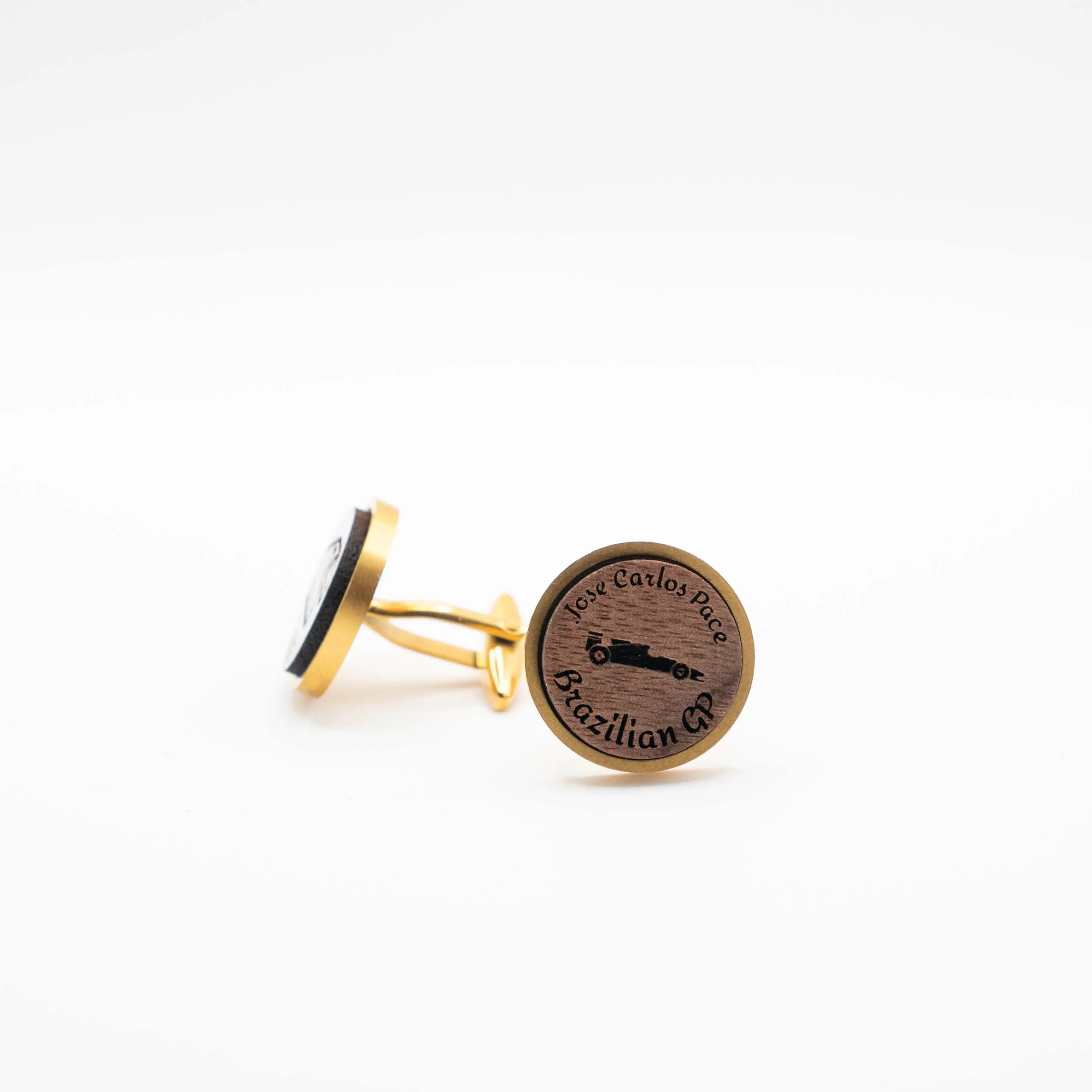 Brazilian F1 Grand Prix Wooden Cufflinks